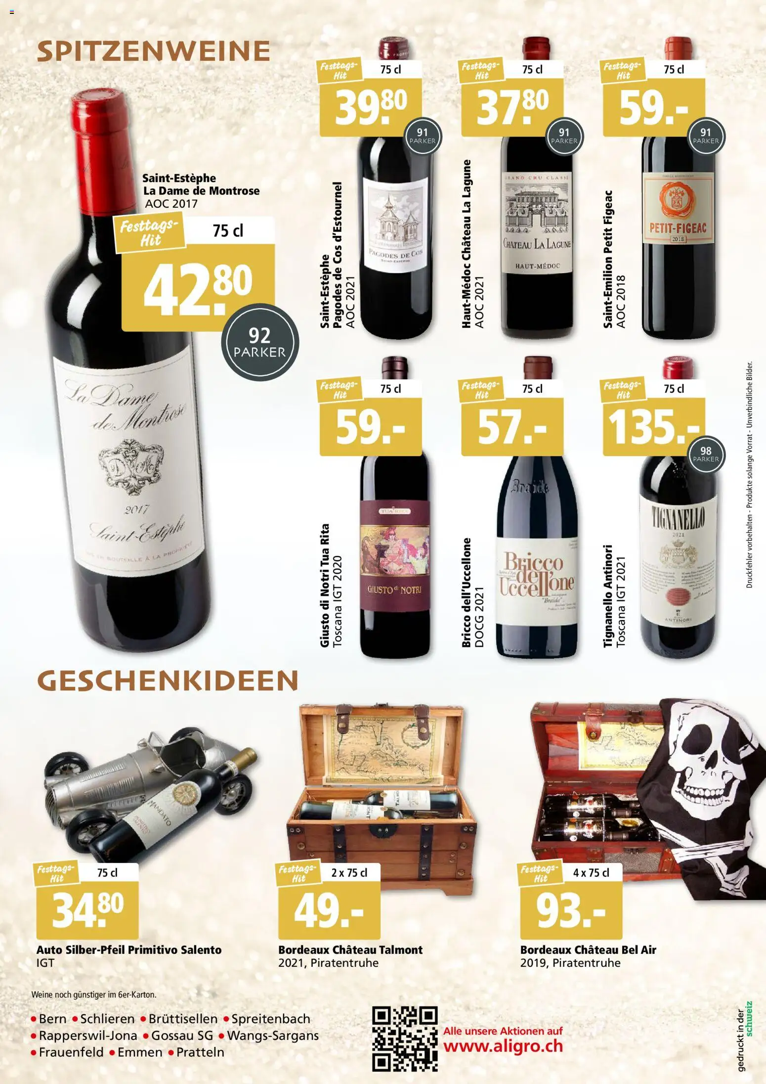 Aligro Aktionen Fleisch Festival Schlieren, Gossau SG, Frauenfeld, Rapperswil-Jona, Sargans, Bern, Brüttisellen, Pratteln, Emmen, Spreitenbach – gültig ab 24.11.2025 | Seite: 16