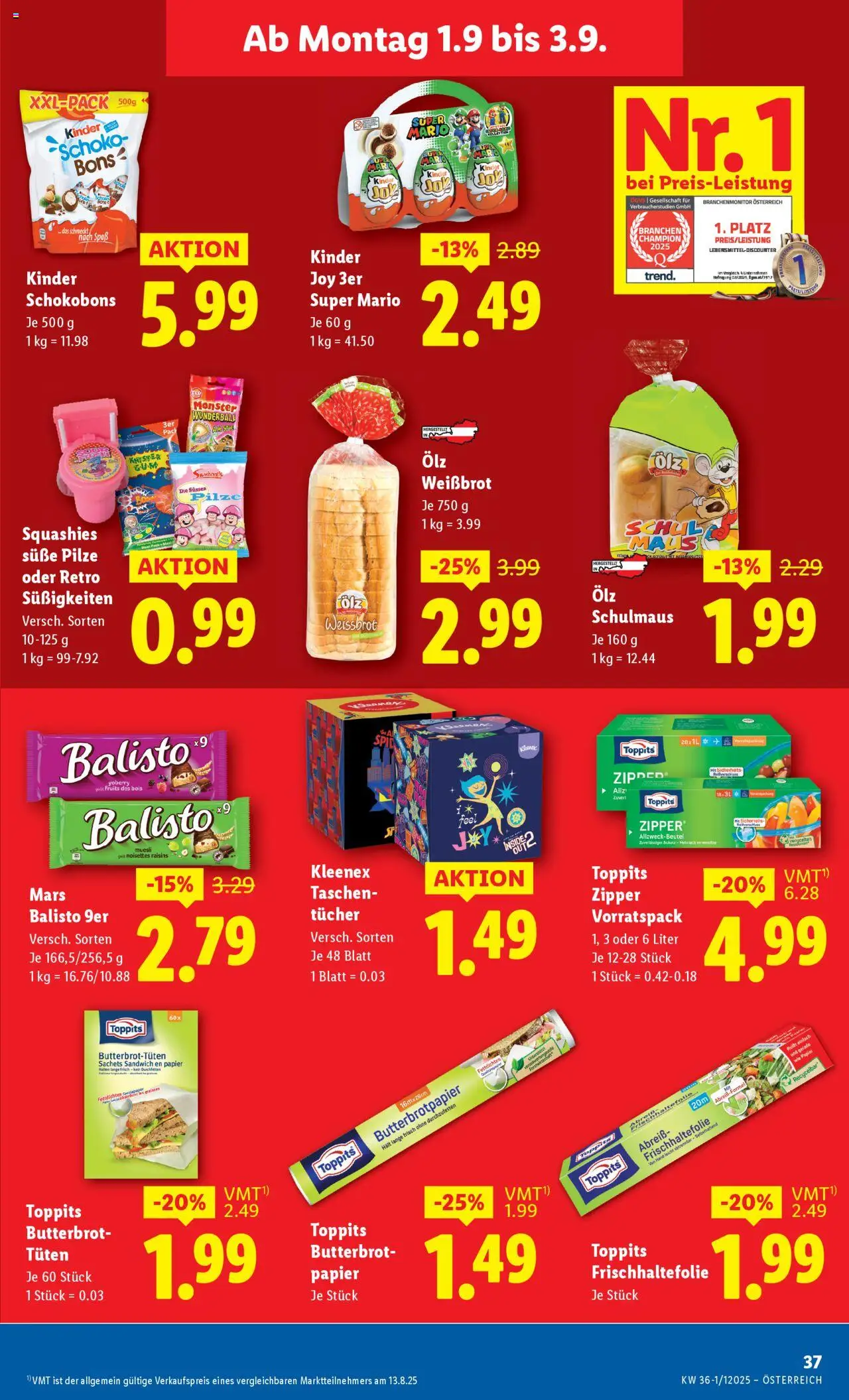Lidl Flugblatt - Altenmarkt im Pongau, St. Johann im Pongau, Zell am See gültig ab 28.08.2025 | Seite: 41 | Produkte: Süßigkeiten, Maus