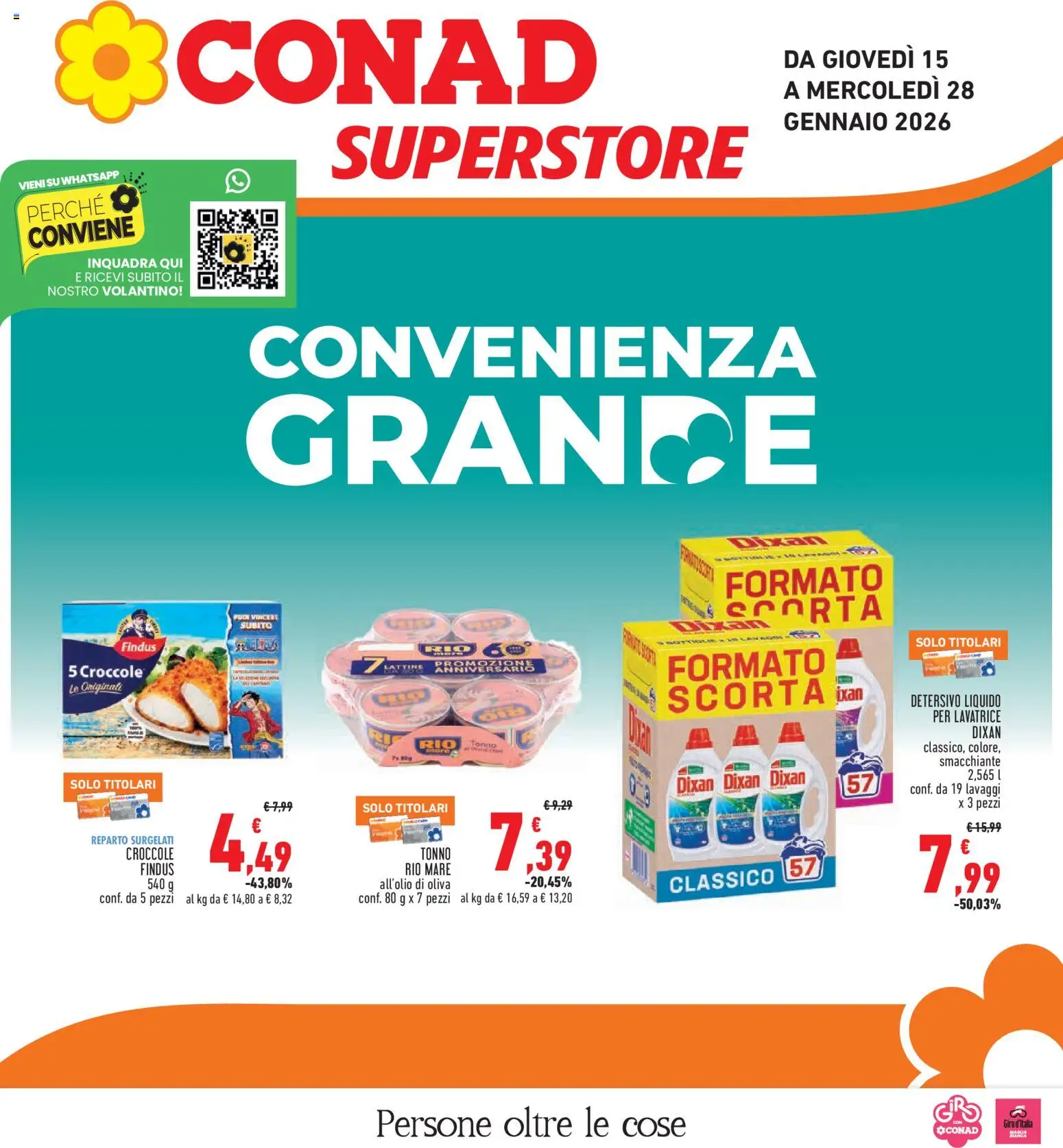 Volantino Conad del 15.01.2026 | Pagina: 1 | Prodotti: Lavatrice, Tonno