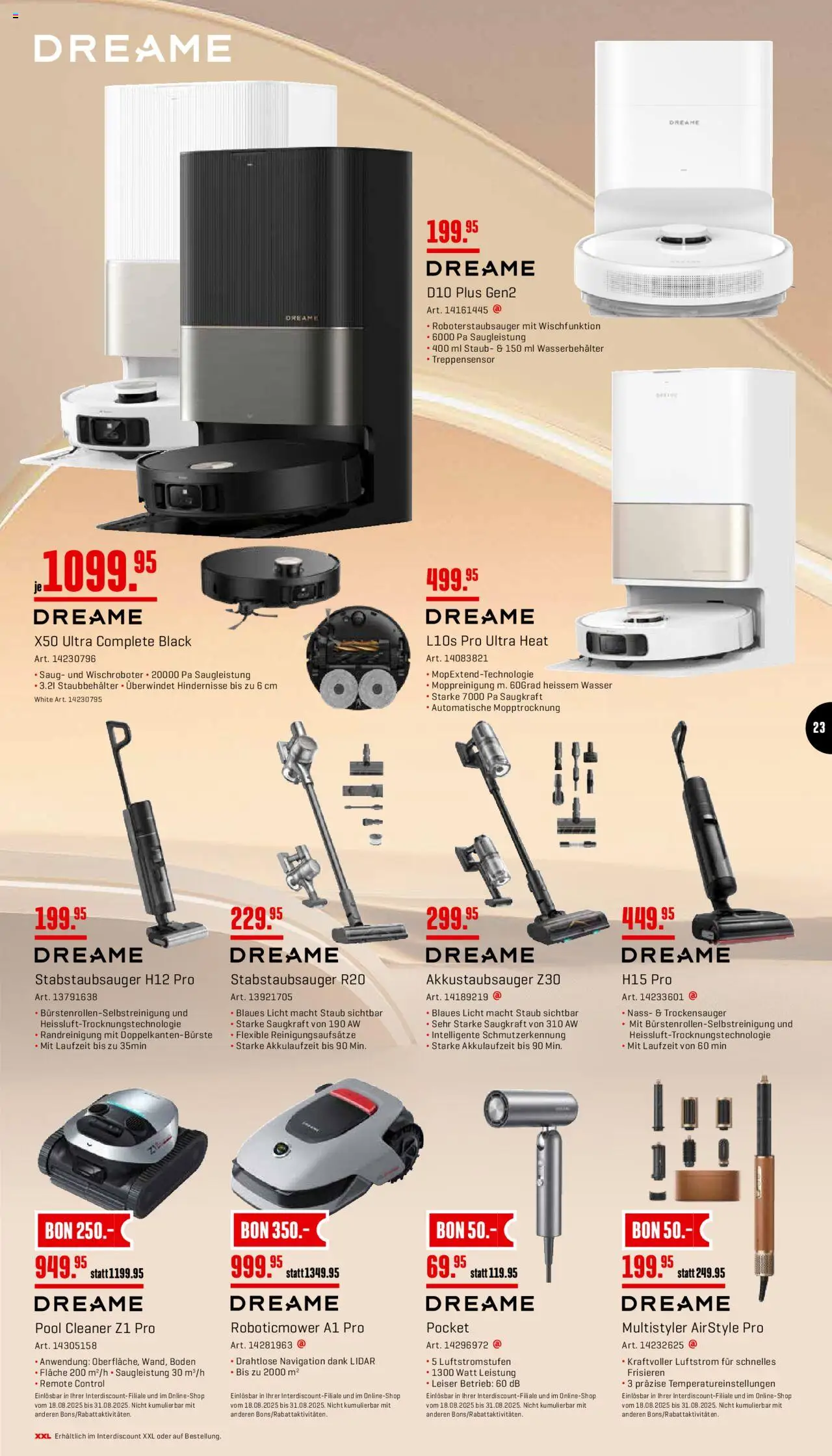 Interdiscount Aktionen ab 18.08.2025 | Seite: 23 | Produkte: Navigation, Wasser