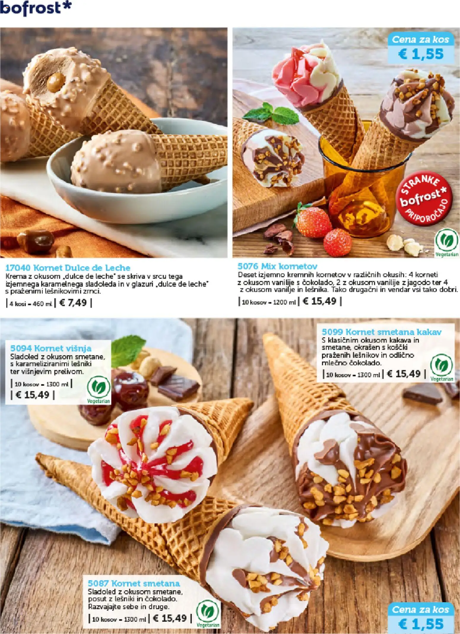 Novi Bofrost katalog ponudbe – veljaven od 01.02.2026 | Stran: 12 | Izdelki: Kos, Krema, Smetana, Sladoled