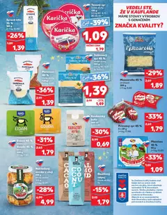 Kaufland leták platný od 06.11.2025 | Strana: 21 | Produkty: Gouda, Eidam, Mozzarella, Encián