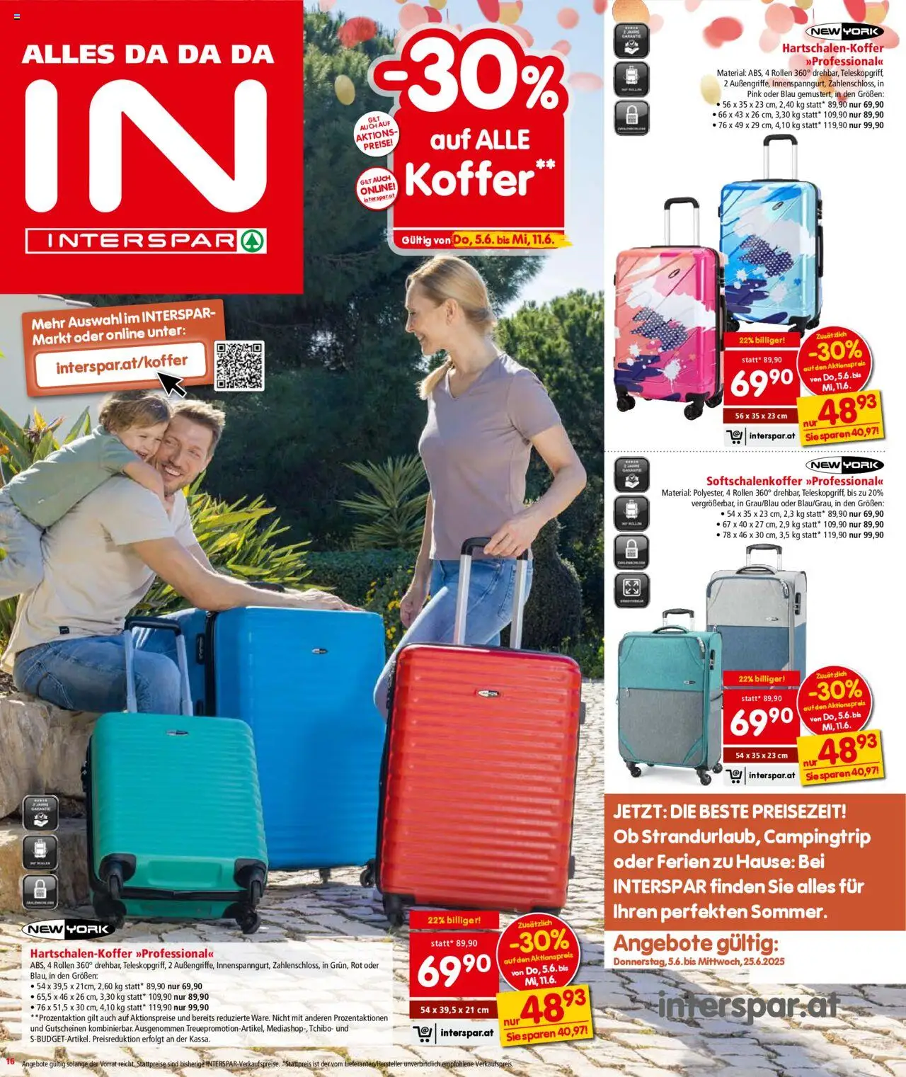 Interspar Flugblatt - Kärnten gültig ab 05.06.2025 | Seite: 16 | Produkte: Koffer