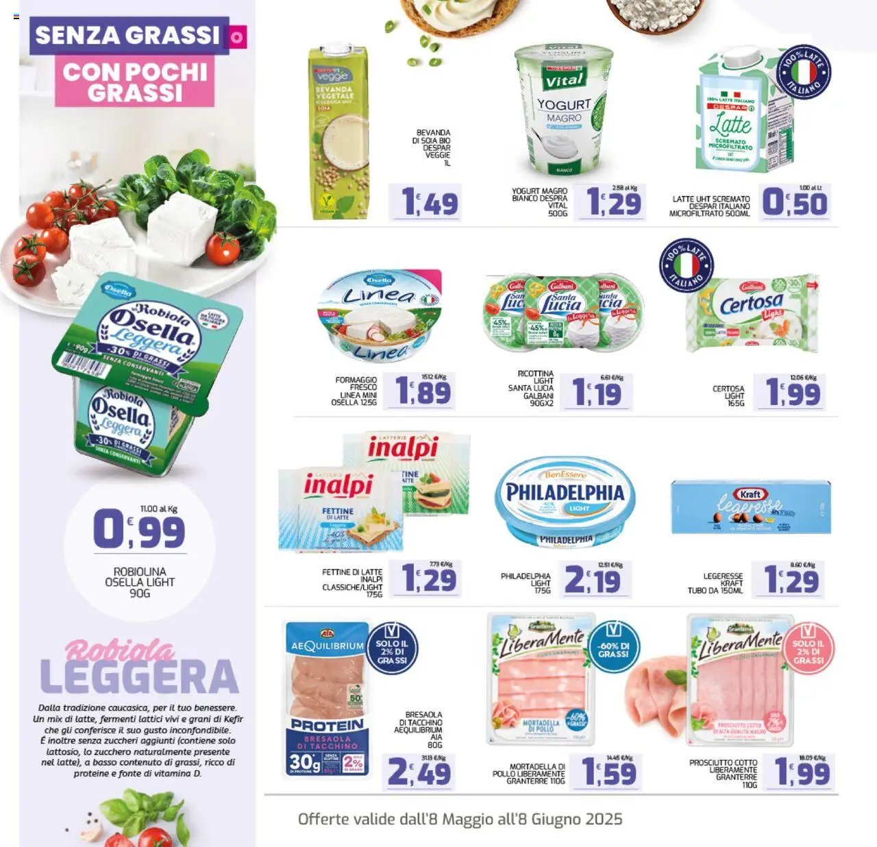 Volantino Interspar del 04.06.2025 | Pagina: 8 | Prodotti: Yogurt, Prosciutto, Fanta, Ricotta