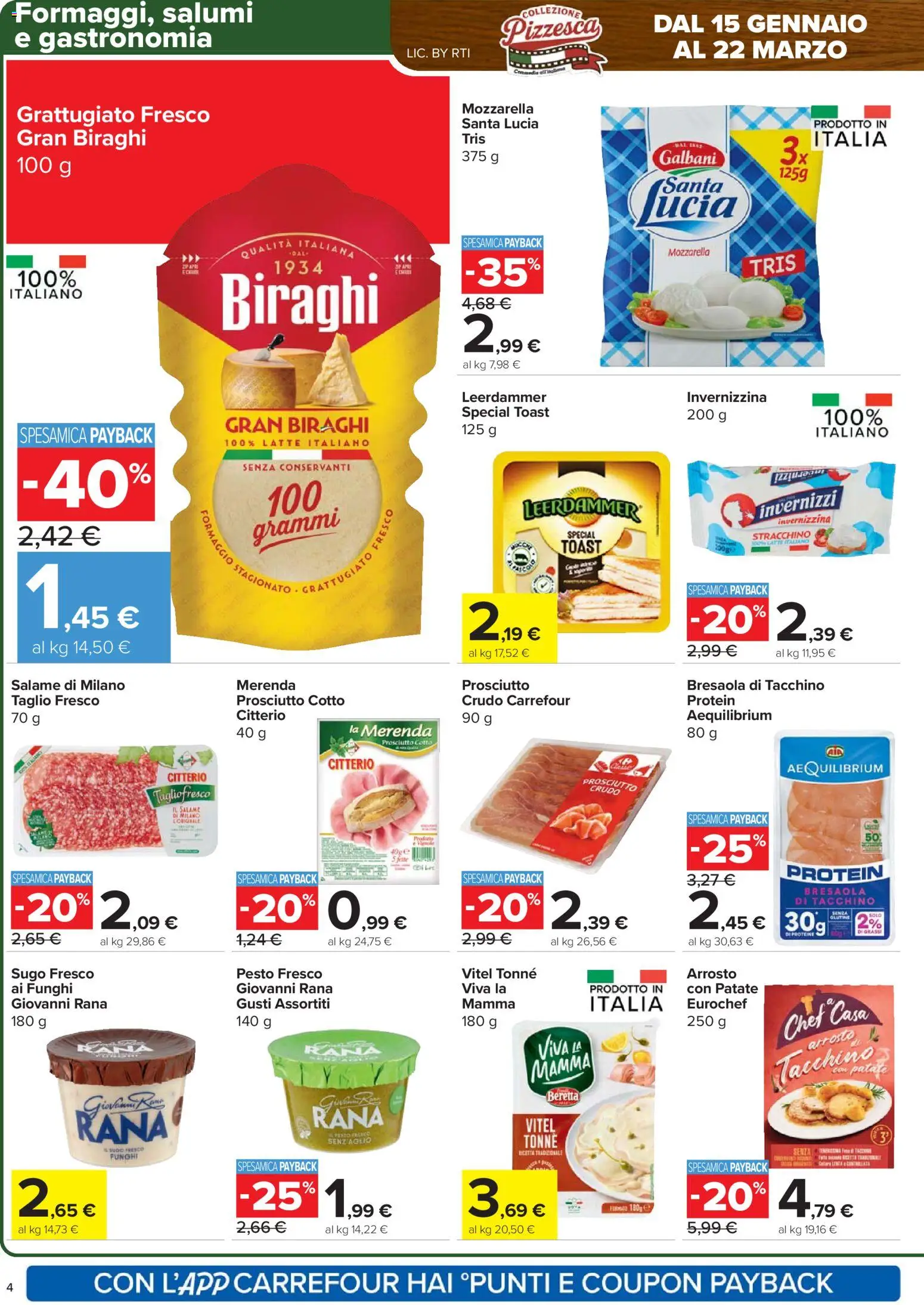 Volantino Carrefour del 29.01.2026 | Pagina: 4 | Prodotti: Prosciutto Cotto, Salame, Prosciutto, Aglio