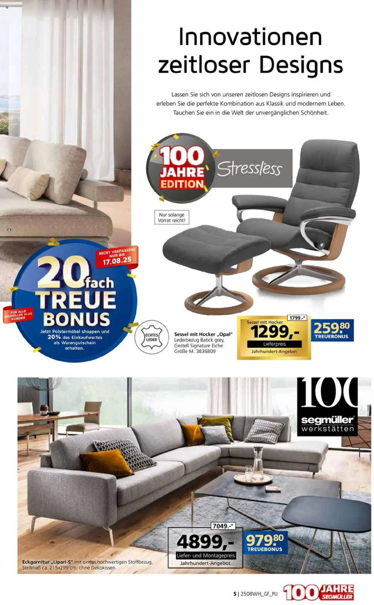 Segmüller Wohndesign - gültig ab dem 02.08.2025 | Seite: 5 | Produkte: Hocker, Sessel