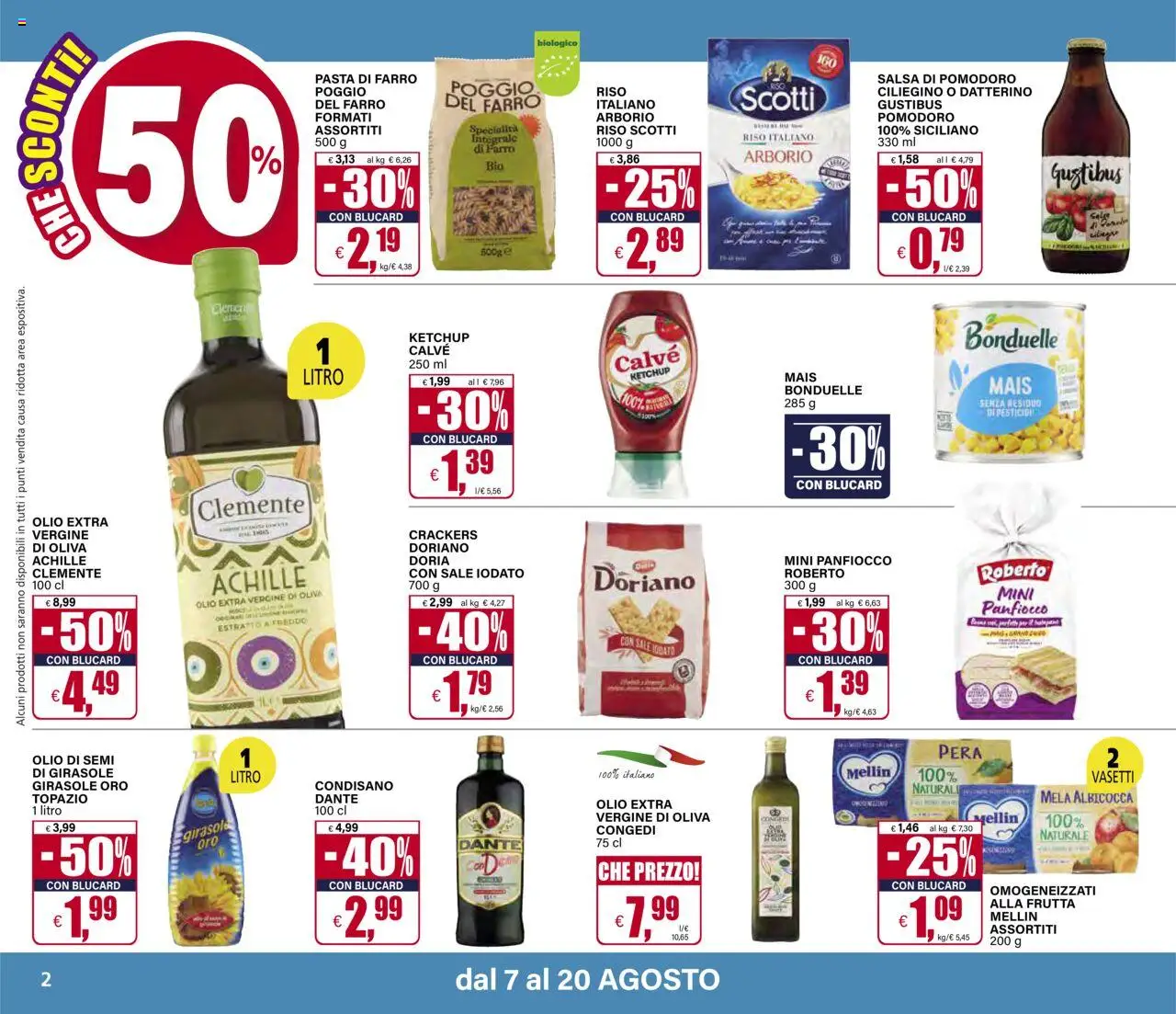 Volantino Il Gigante del 07.08.2025 | Pagina: 2 | Prodotti: Salsa, Sale, Olio, Crackers