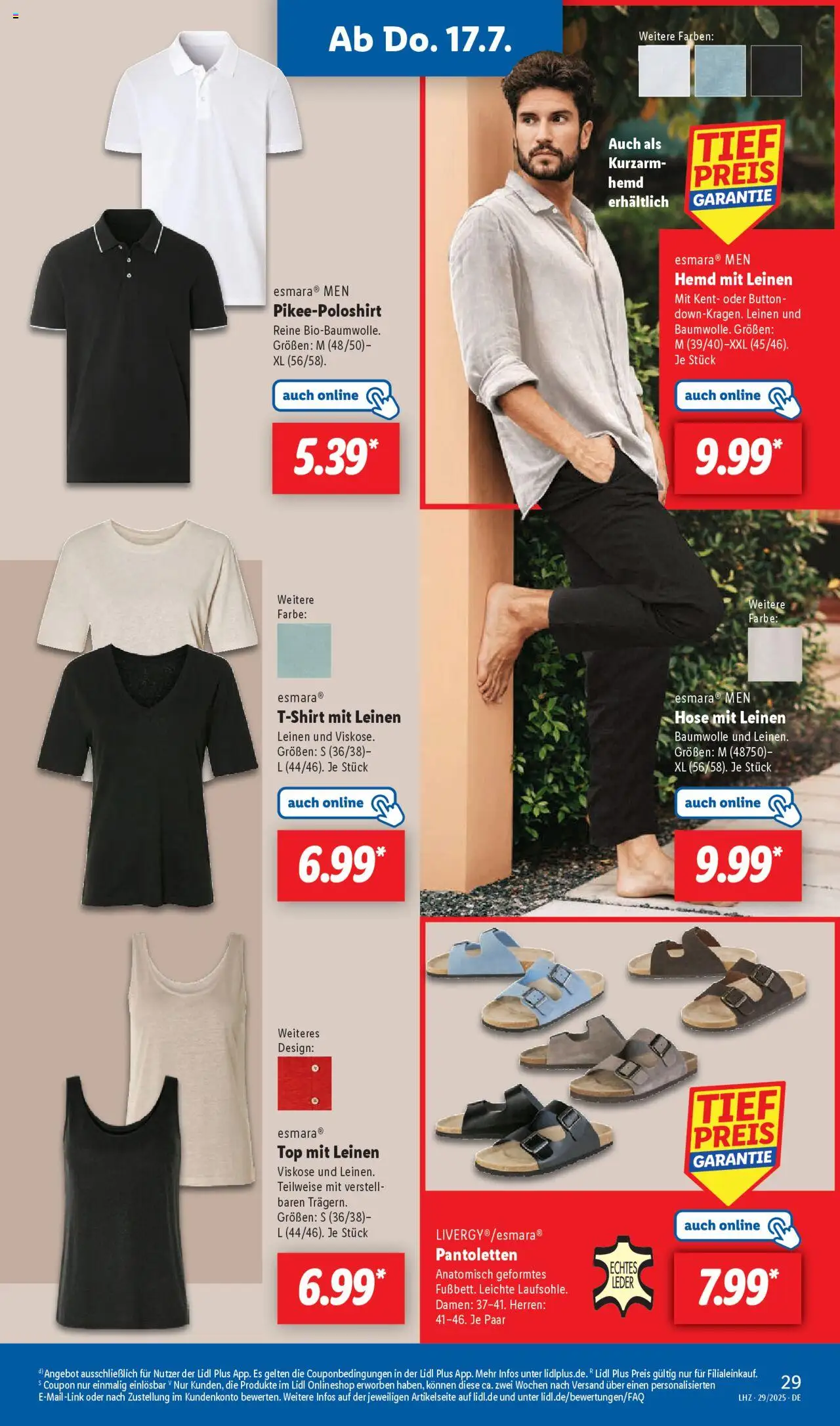 Lidl Prospekt Heppenheim - gültig ab dem 14.07.2025 | Seite: 39 | Produkte: Top, Kurzarm Hemd, Hemd, Hose