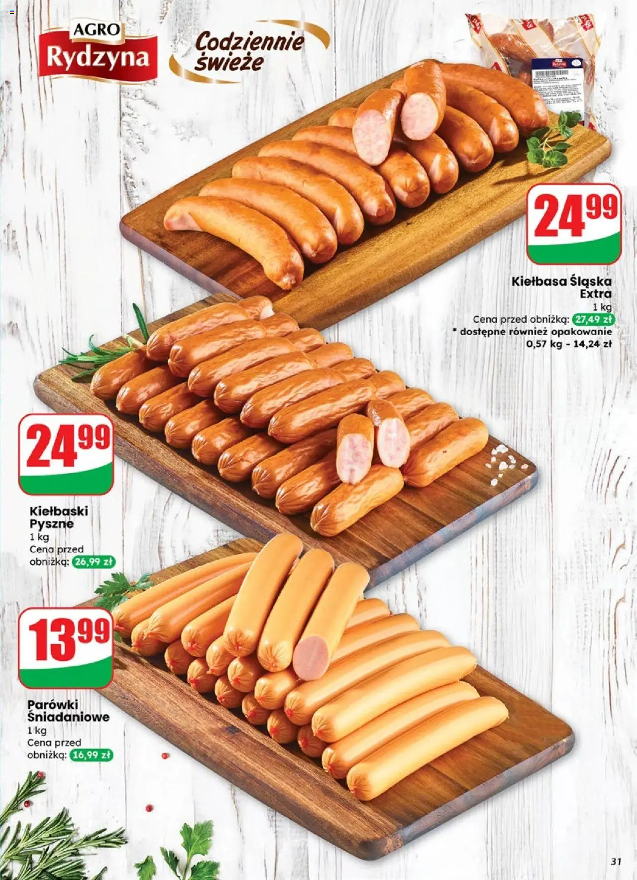 Dino Gazetka od 01.10.2025 | Strona: 31 | Produkty: Kiełbasa, Parówki, Kiełbaski, Kiełbasa śląska