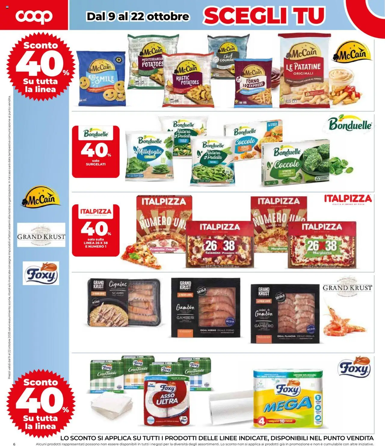 Volantino COOP del 09.10.2025 | Pagina: 6 | Prodotti: Provolone, Gamberi, Funghi, Griglia