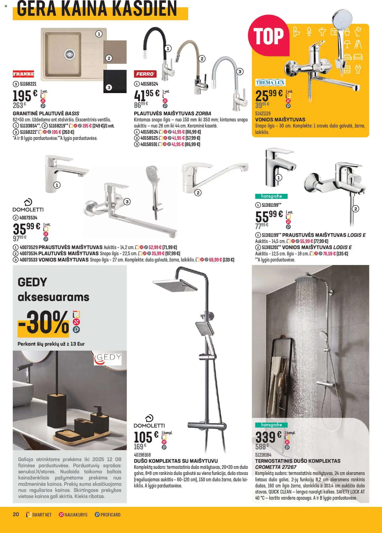 Senukai akcijos nuo 12.11.2025 | Puslapis: 20 | Prekių: Maišytuvas, Stovas, Dušo galvutė