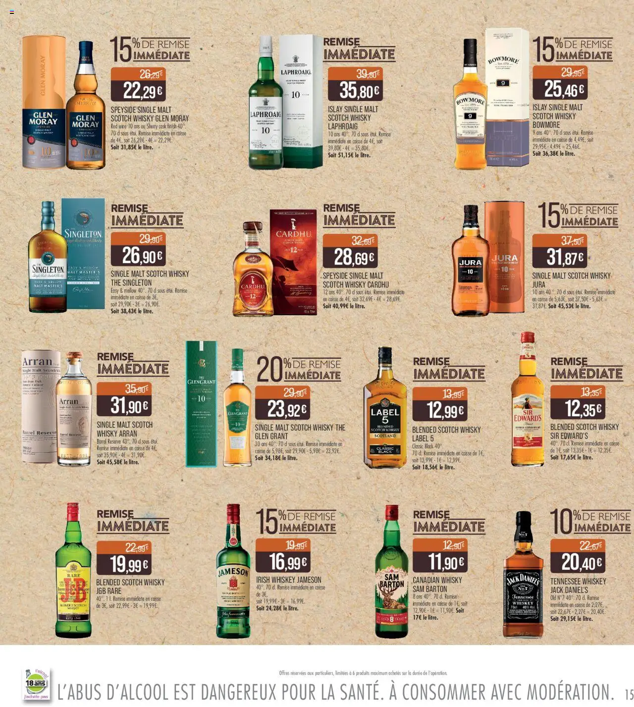 {H1} | Page: 15 | Produits: Whisky, Thé