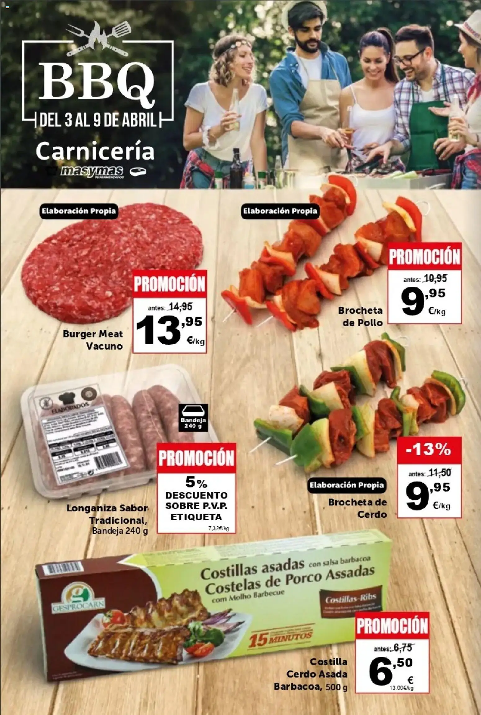 Masymas folleto │ válido desde el 27.03.2026 | Página: 4 | Productos: Cerdo, Longaniza, Barbacoa, Bandeja