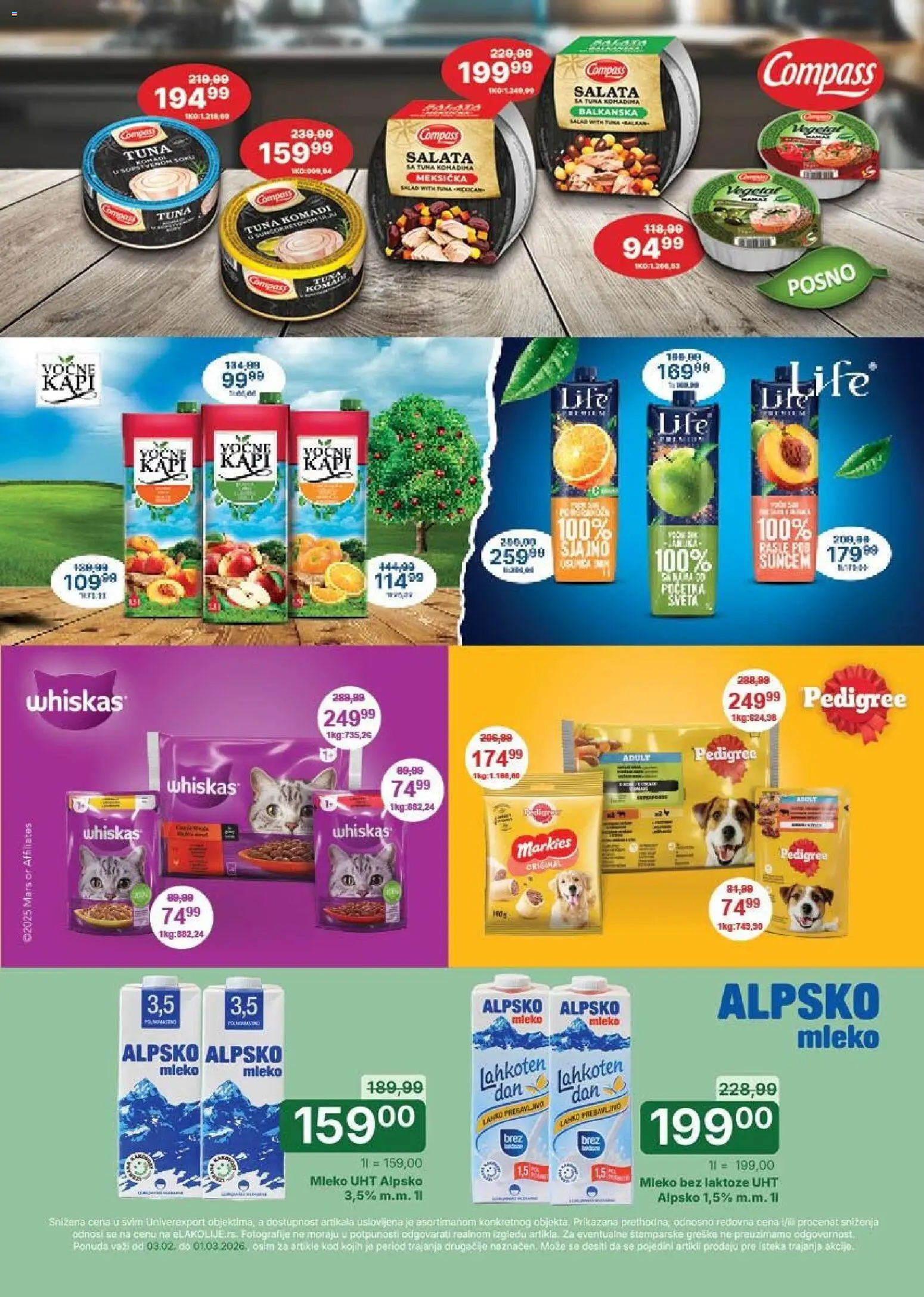Univerexport katalog - važi od 02.02.2026 | Strana: 21 | Proizvode: Pedigree, Salata, Mleko, Whiskas