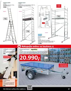 Náhled letáku Bauhaus leták od 06.03.2026 | Strana: 27 | Produkty: Žebřík, Plachty, Hliníkový žebřík, Kola
