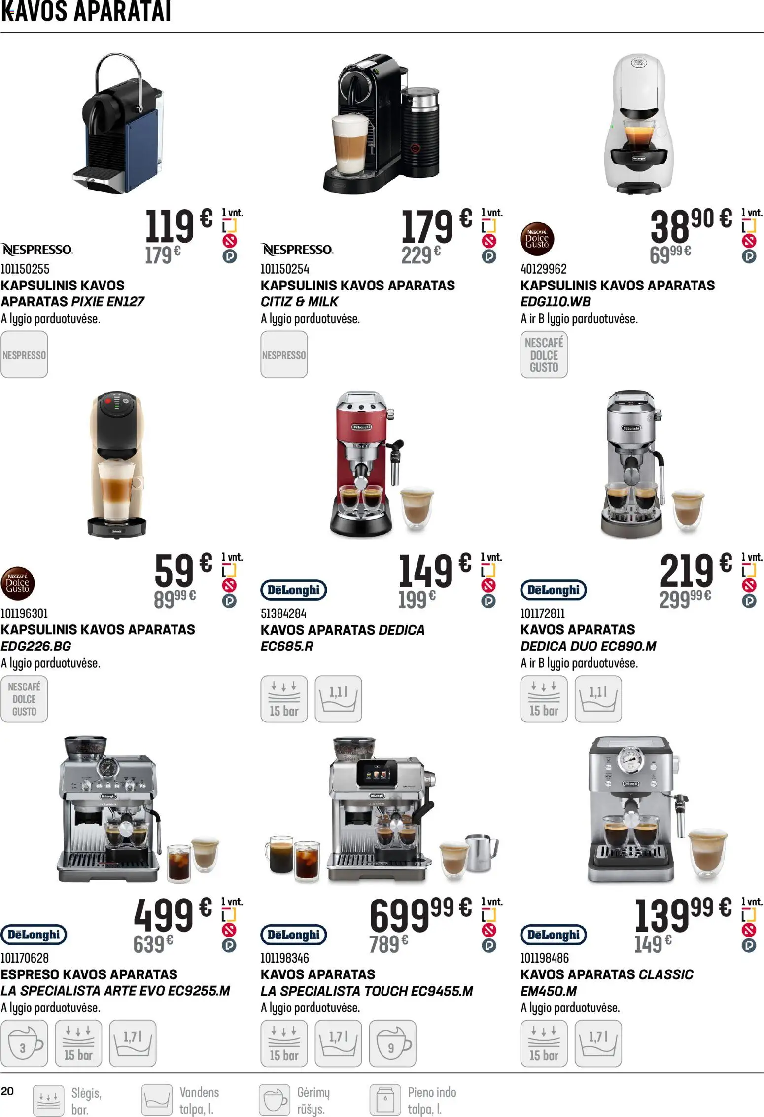 Senukai akcijos nuo 11.02.2026 | Puslapis: 20 | Prekių: Kavos aparatas