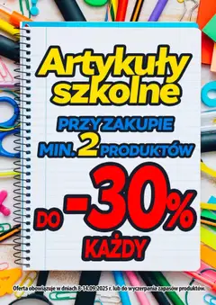 Pogląd oferty "Prim Market Promocja - Artykuły Szkolne Do -30%" - ważna od 08.09.2025