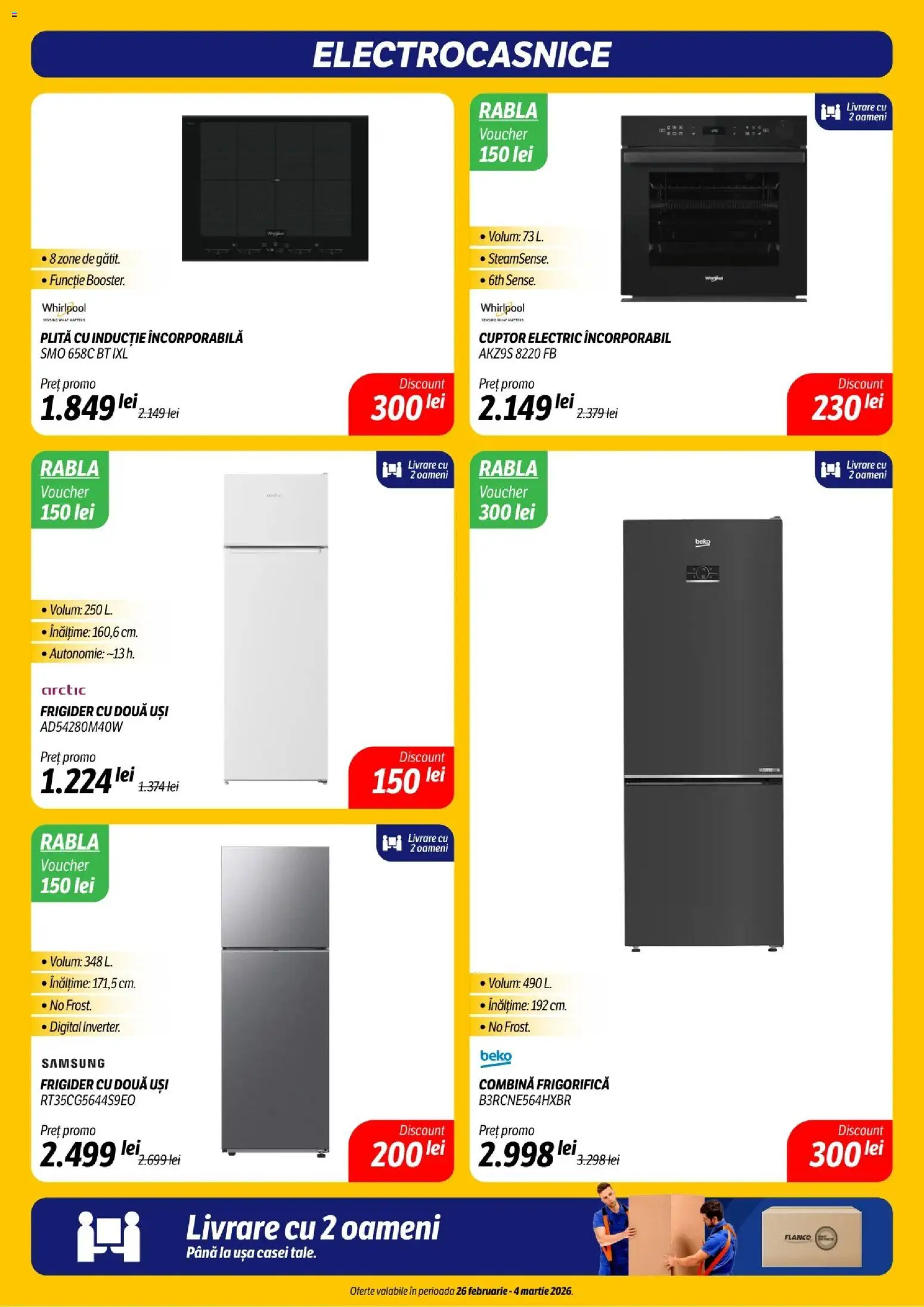 Noul catalog Flanco – valabil de la 26.02.2026 | Pagină: 17 | Produse: Frigider, Cuptor, Plită, Ușă