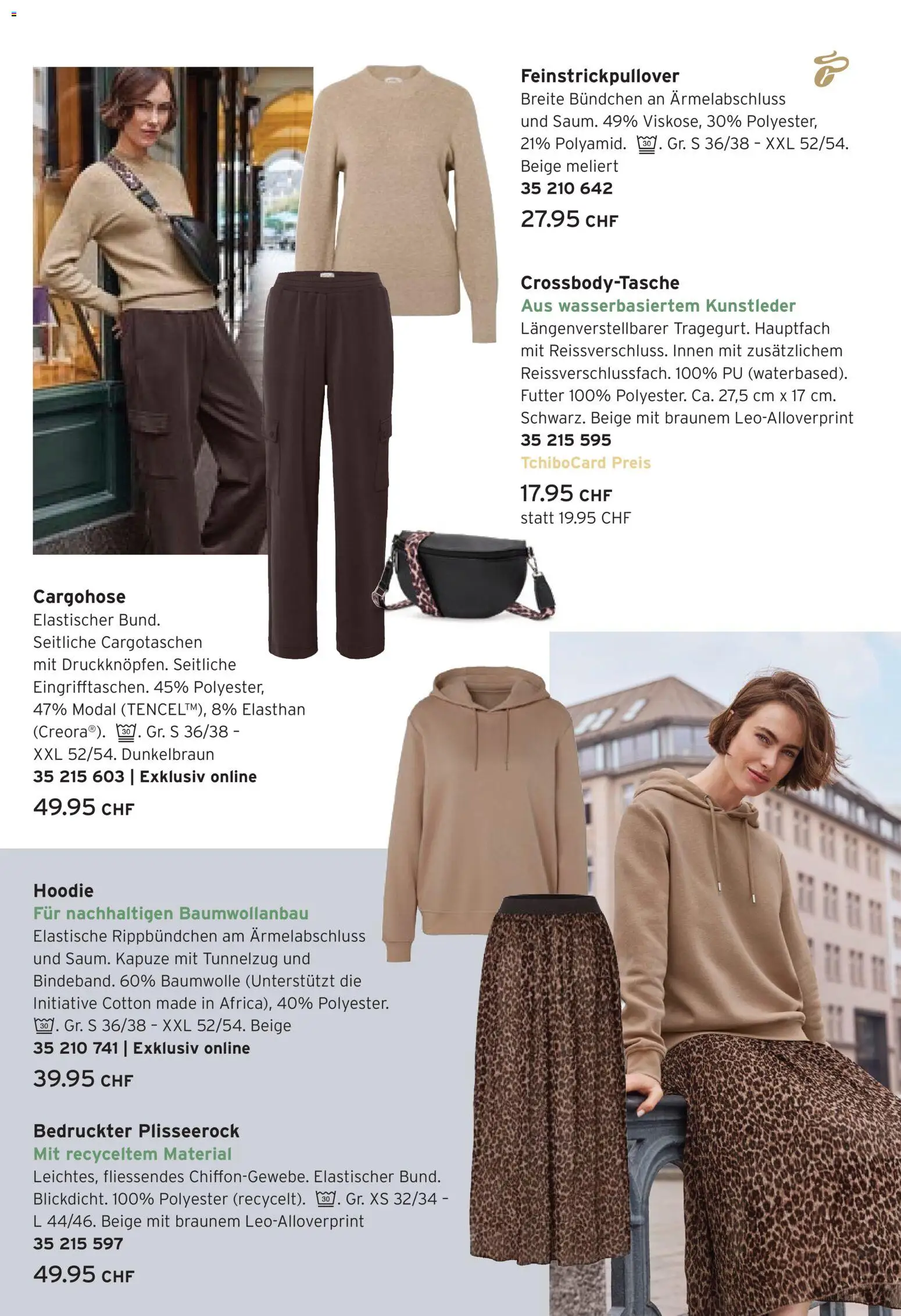 Tchibo Aktionen – gültig ab 27.01.2026 | Seite: 13 | Produkte: Hoodie, Cargohose, Plisseerock