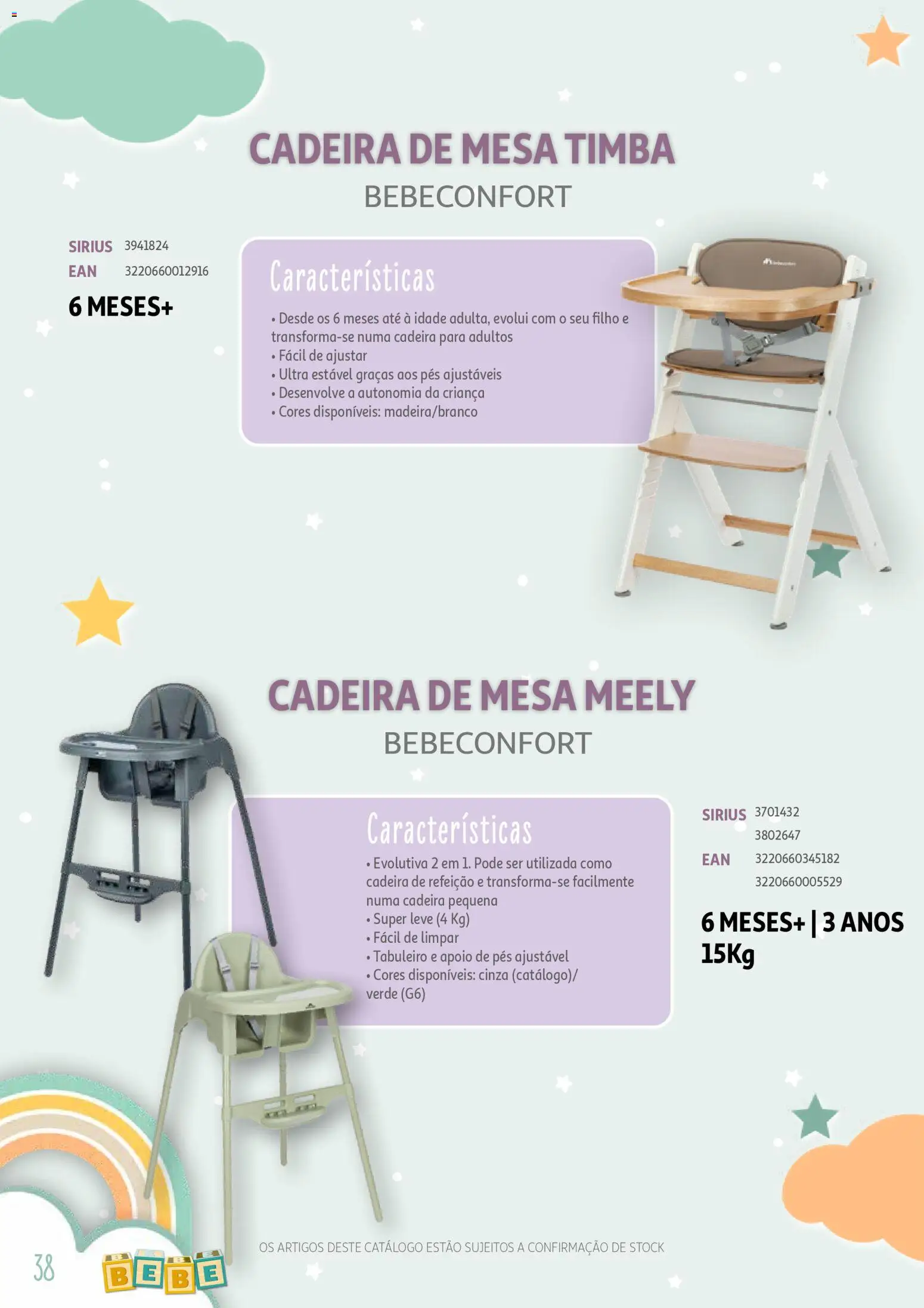 Auchan - Catálogo Puericultura │ válido de 13.01.2026 | Página: 38 | Produtos: Mesa, Cadeira