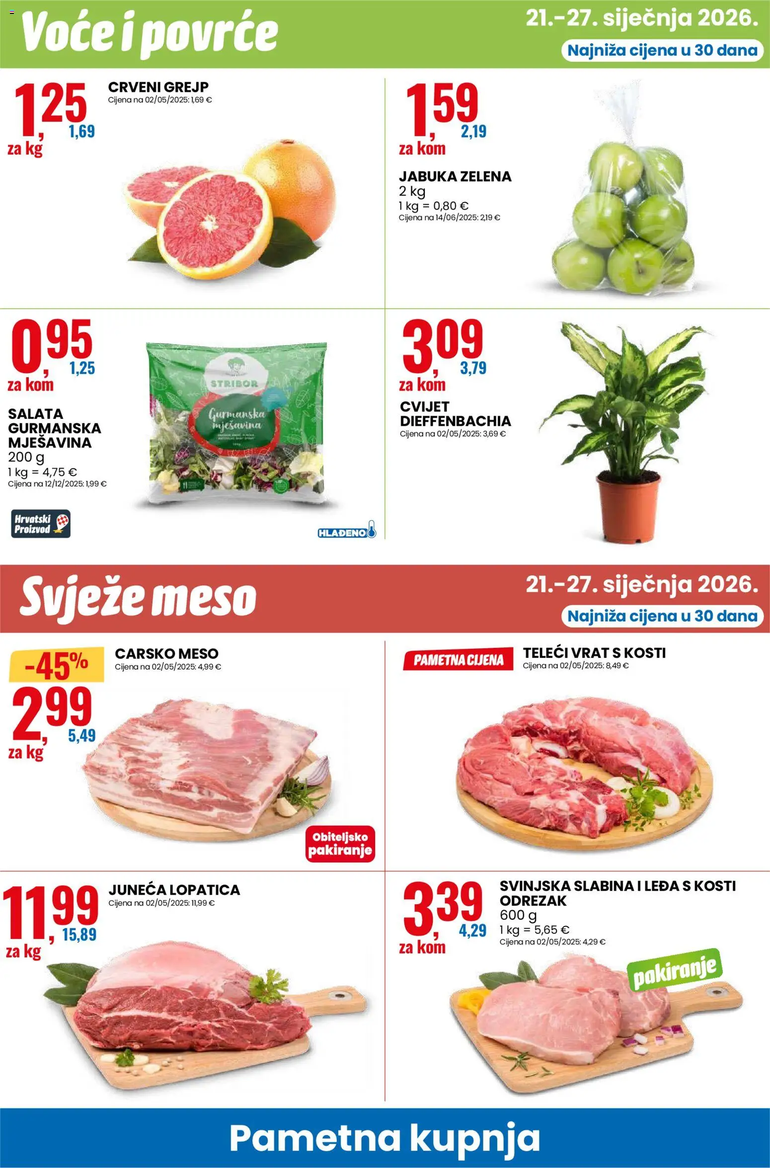 Eurospin katalog | vrijedi od 21.01.2026 | Stranica: 6 | Proizvodi: Carsko meso, Povrće, Voće, Lopatica