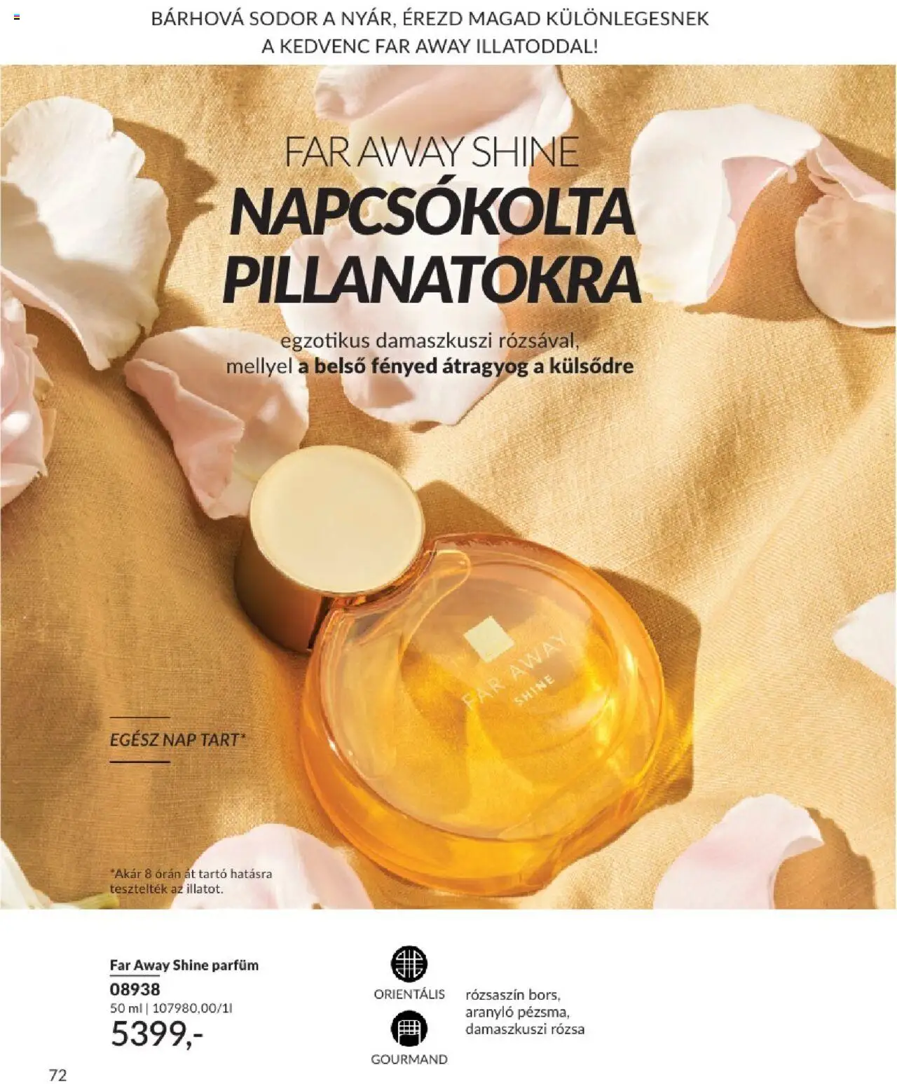 Avon akciós ujság - amely érvényes a következő dátumtól: 01.07.2025 | Oldal: 72 | Termékek: Parfüm