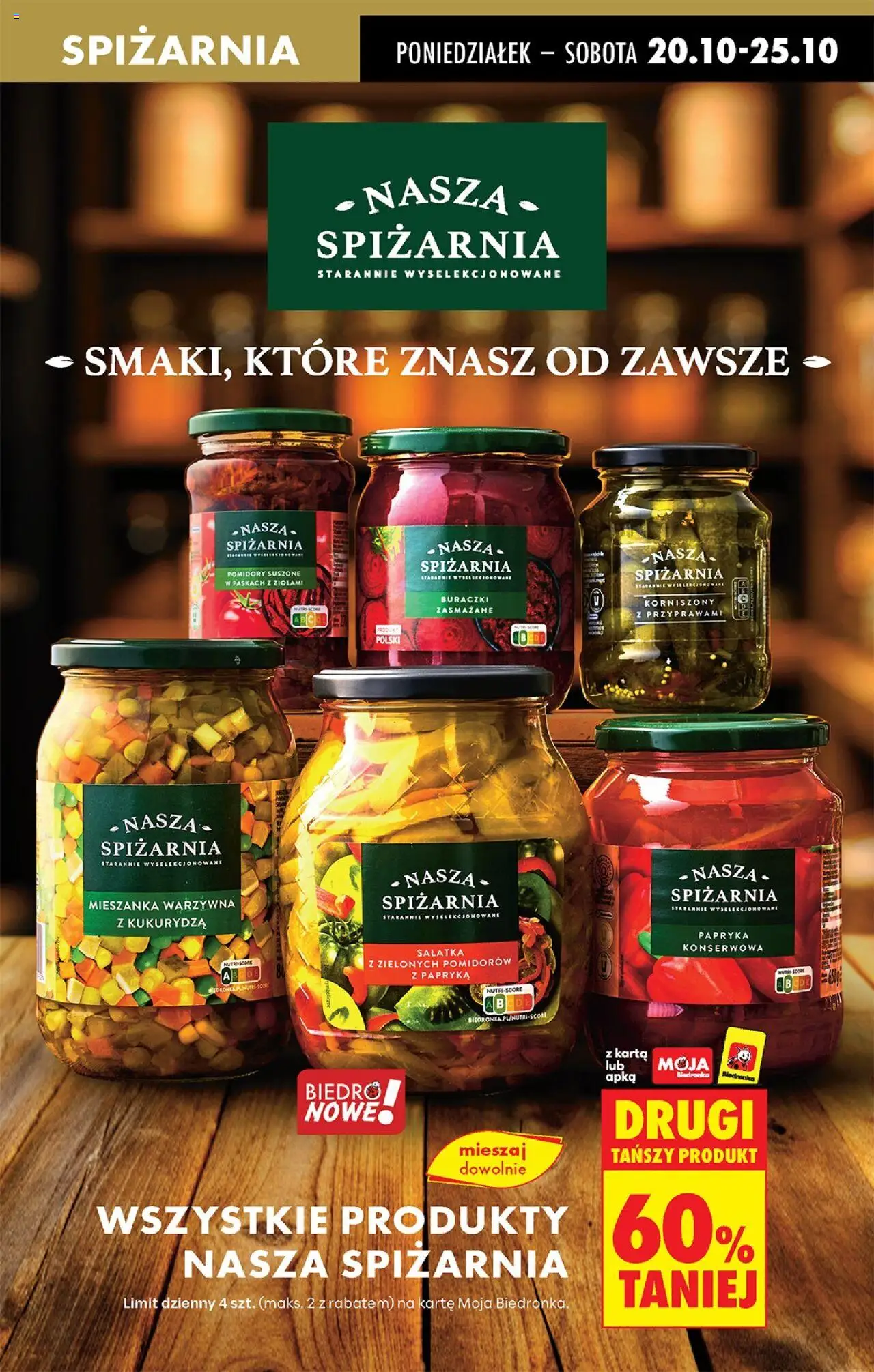 Biedronka gazetka od 20.10.2025 | Strona: 51 | Produkty: Mieszanka warzywna, Papryka, Pomidory suszone, Sałatka