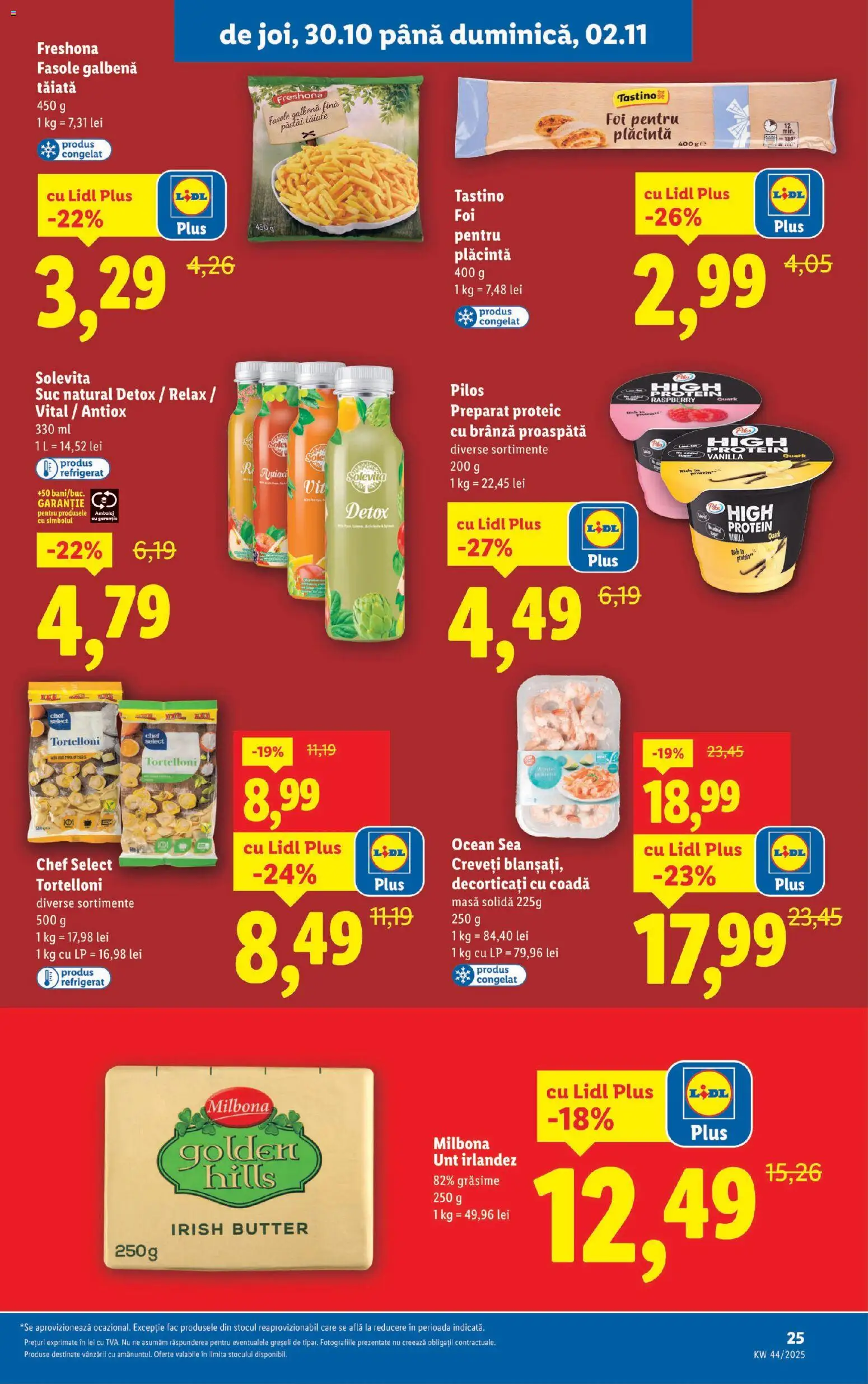 Noul catalog Lidl – valabil de la 27.10.2025 | Pagină: 25 | Produse: Toplar, Plăcintă, Unt, Suc
