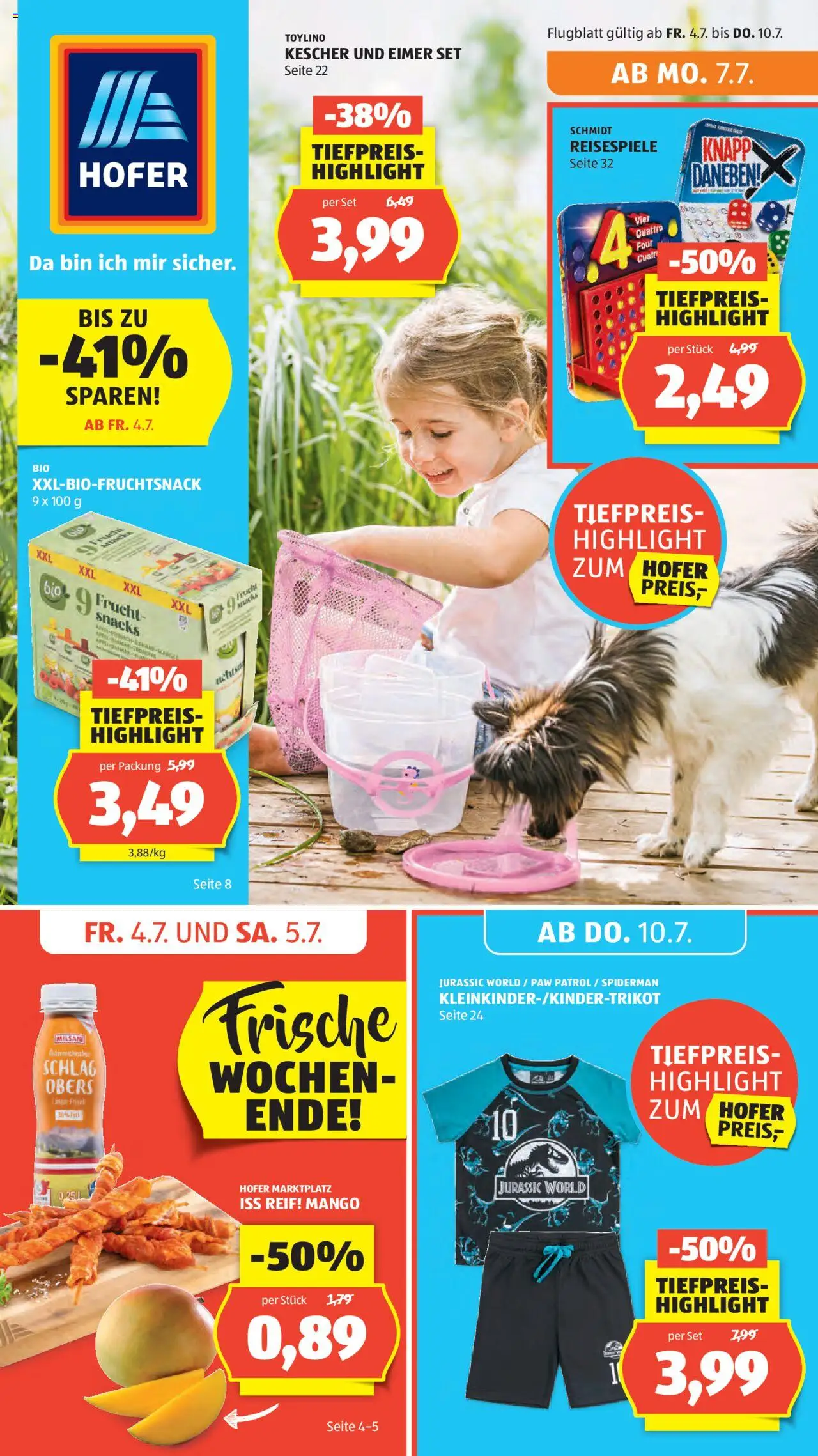 Hofer Flugblatt gültig ab 04.07.2025 | Seite: 1 | Produkte: Mango
