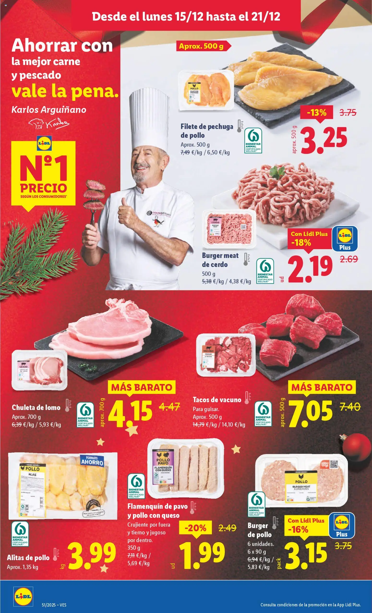Lidl folleto │ válido desde el 15.12.2025 | Página: 8 | Productos: Queso, Cerdo, Tacos, Filete
