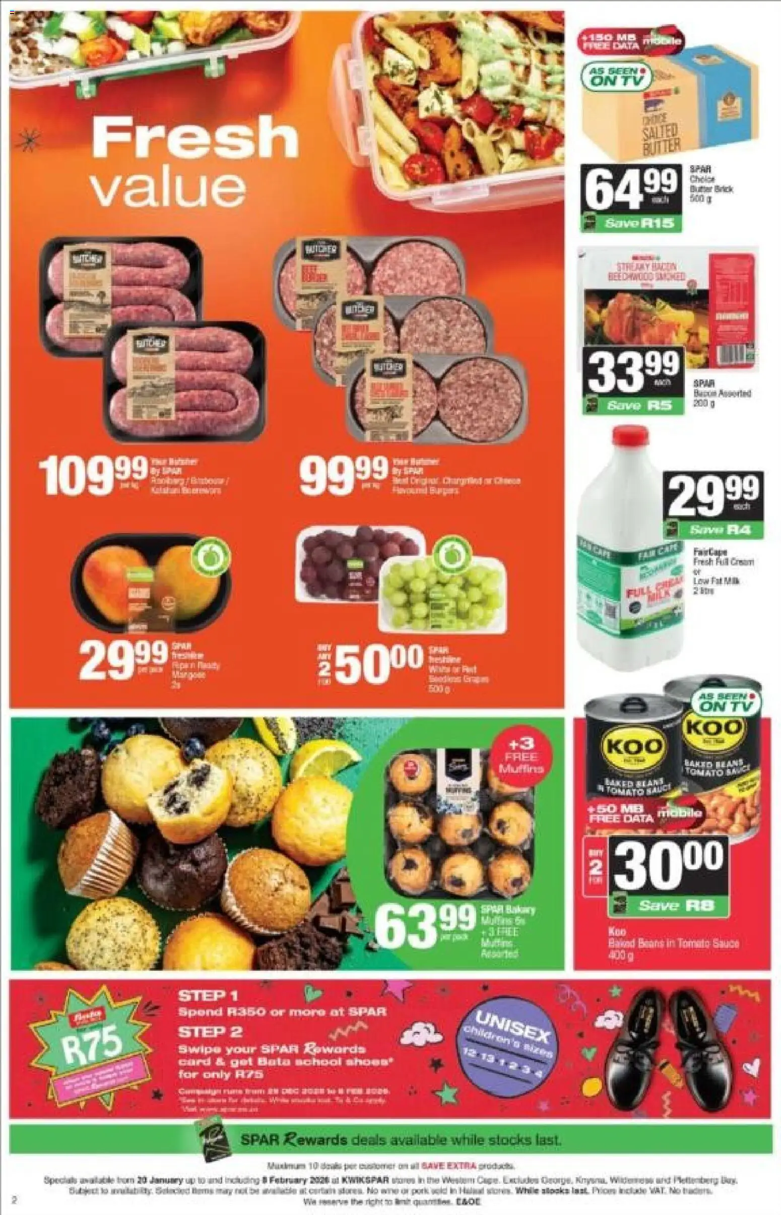 New KWIKSPAR catalogue – valid from 20.01.2026 | Page: 2 | Products: Data, TV, Rice, Sauce