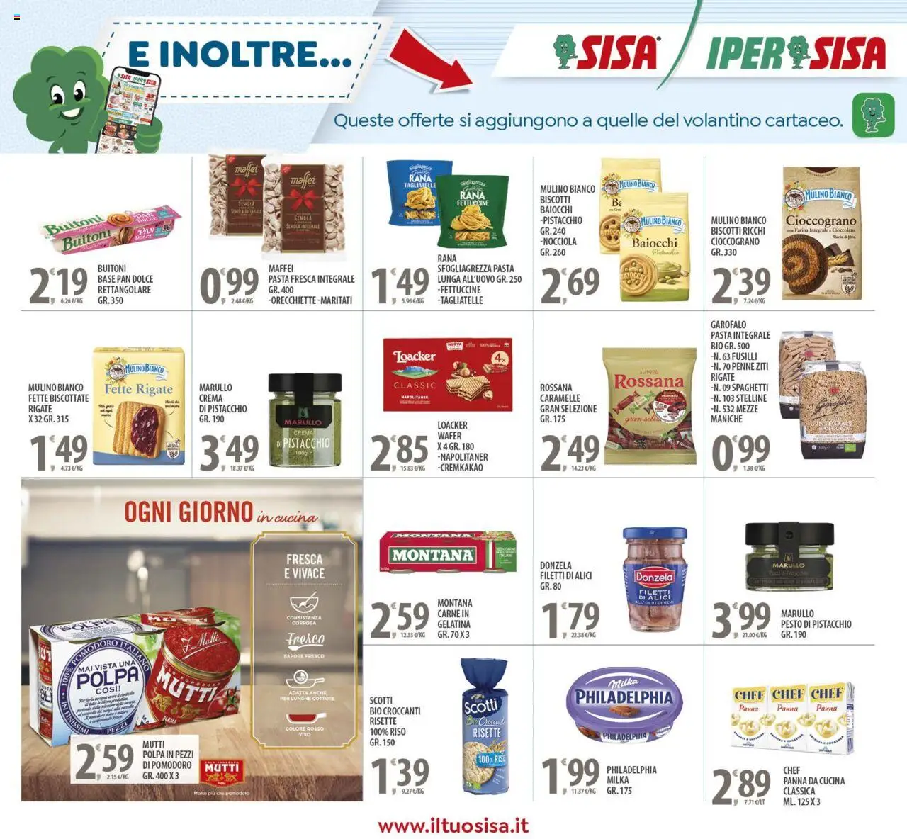 Volantino SISA del 23.09.2025 | Pagina: 17 | Prodotti: Riso, Pomodoro, Pasta, Fettuccine