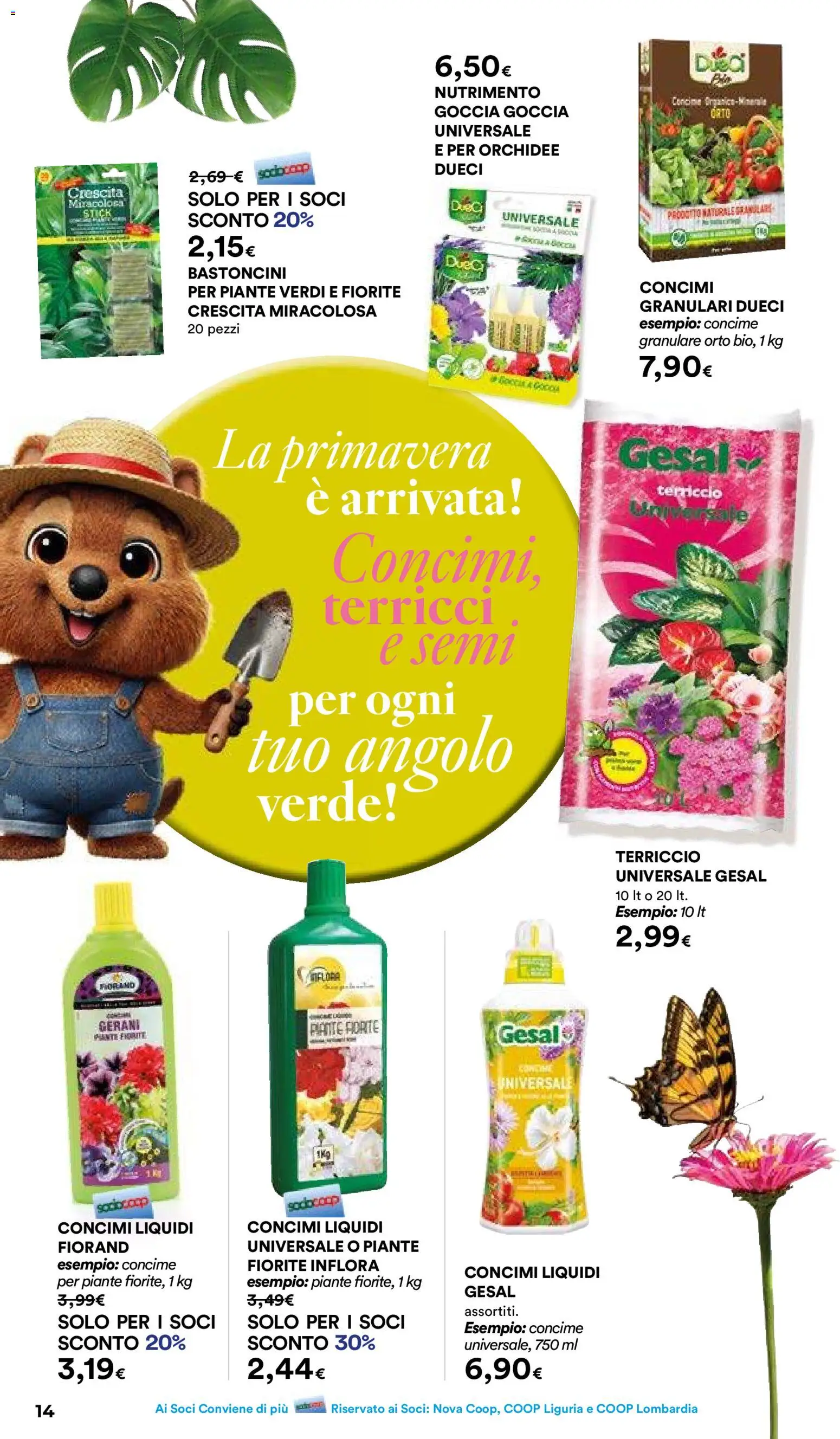 Volantino Ipercoop del 07.04.2026 | Pagina: 14 | Prodotti: Concime, Gerani, Terriccio