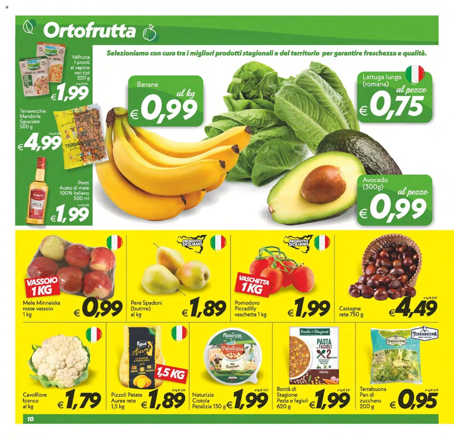 Volantino SuperConveniente del 04.11.2025 | Pagina: 10 | Prodotti: Mele, Banane, Aceto di mele, Zucchero