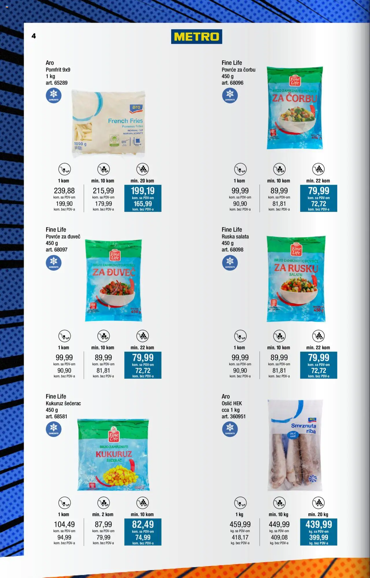 Metro katalog - važi od 01.09.2025 | Strana: 4 | Proizvode: Ruska salata, Salata, Kukuruz šećerac, Riba