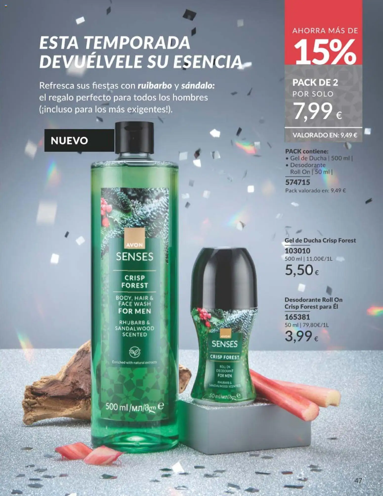 Catálogo AVON campaña 11 Black Friday │ válido desde el 01.11.2025 | Página: 47 | Productos: Gel de ducha, Desodorante, Ducha