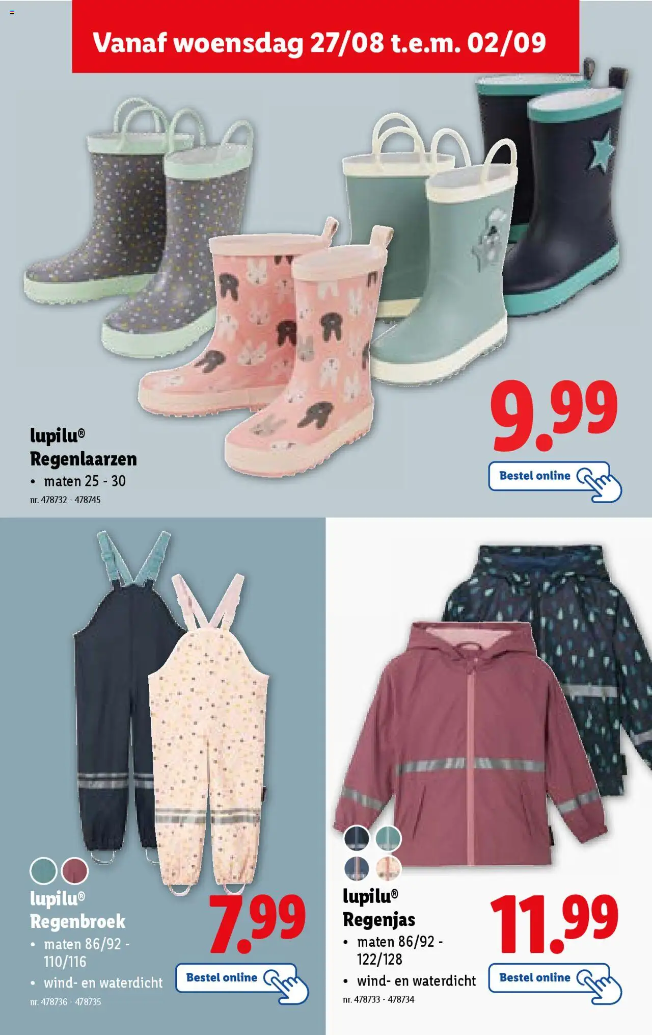  | Pagina: 36 | Producten: Regenlaarzen, Regenjas