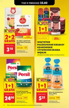 Pogląd oferty "Proszek do prania Persil, 30 prań, 1,65 kg, Proszek do prania, różne rodzaje" - ważna od 23.02.2026 | Strona: 6 | Produkty: Kiełbasa, Ser żółty, Ser, Proszek do prania
