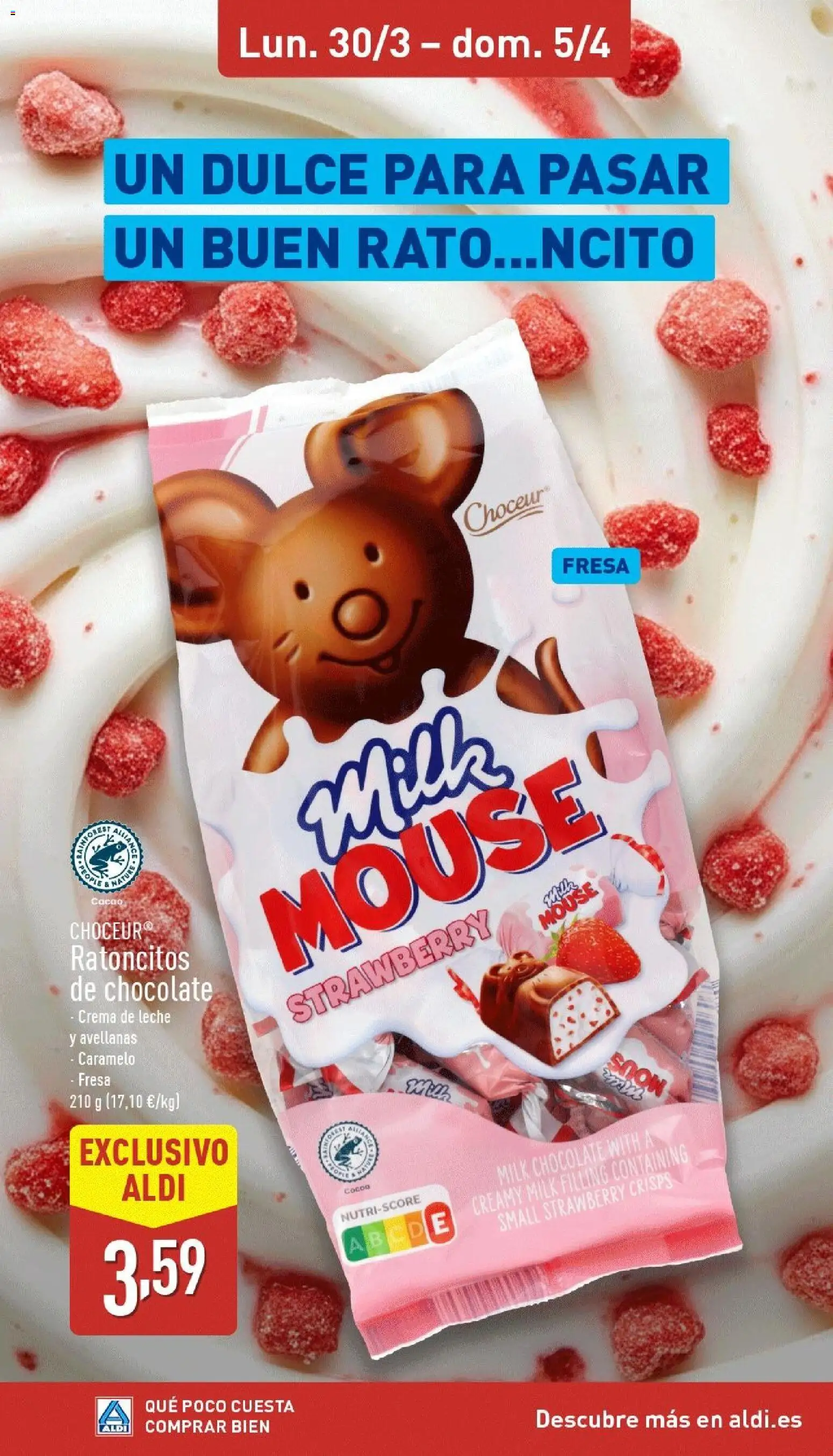 Aldi folleto Península │ válido desde el 30.03.2026 | Página: 14 | Productos: Leche, Chocolate, Crema, Mouse