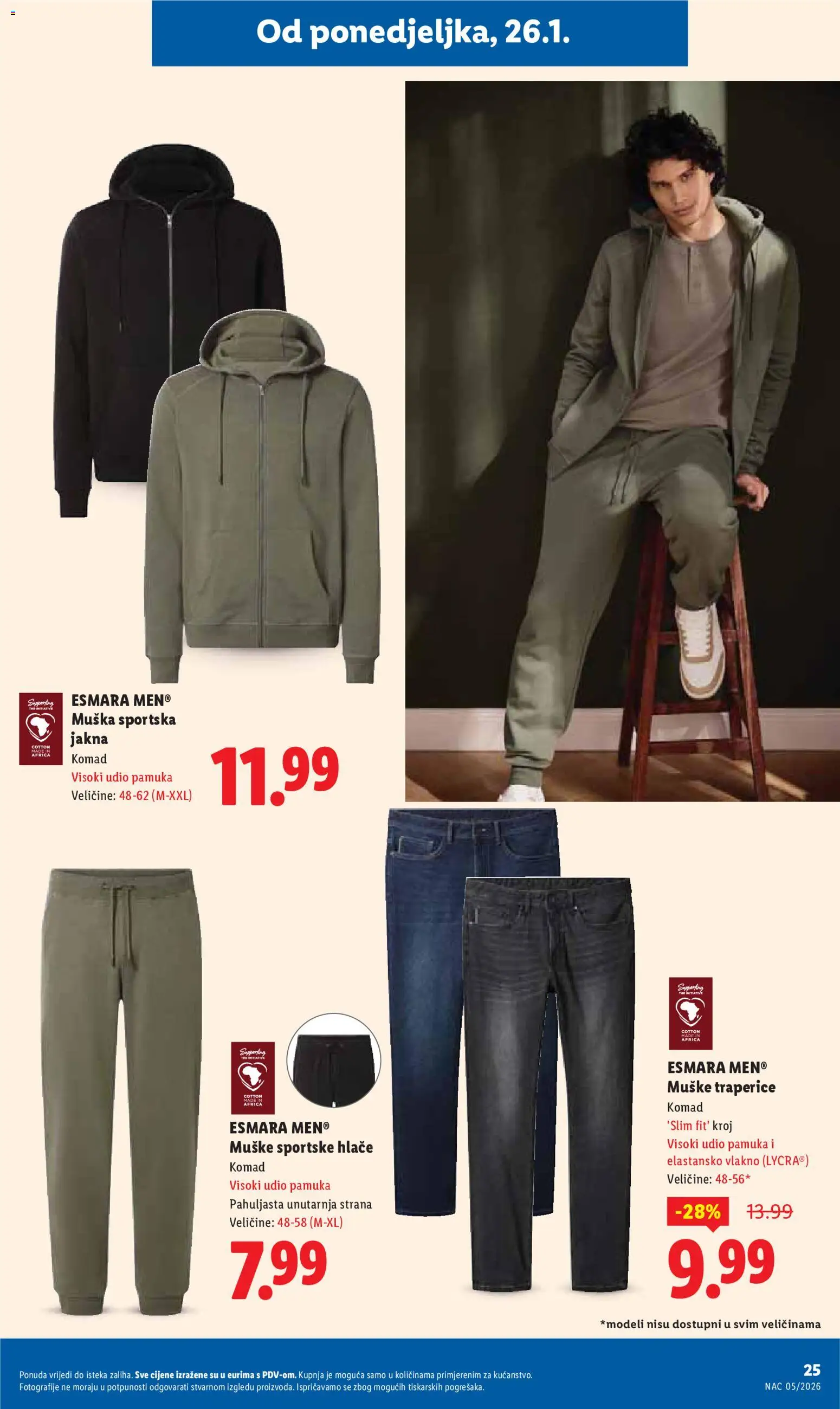 Lidl katalog | vrijedi od 26.01.2026 | Stranica: 25 | Proizvodi: Jakna, Hlače, Traperice