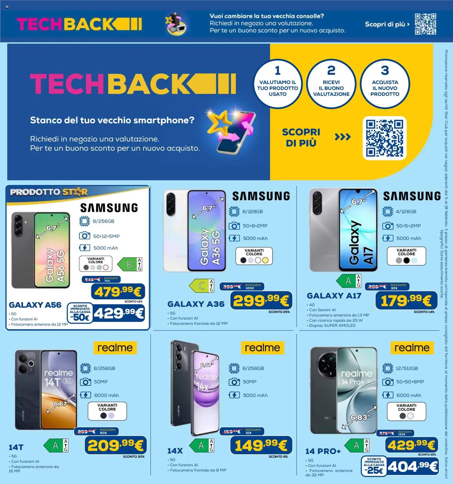 Volantino Euronics del 19.02.2026 | Pagina: 4 | Prodotti: Tè, Smartphone, Fotocamera, Samsung