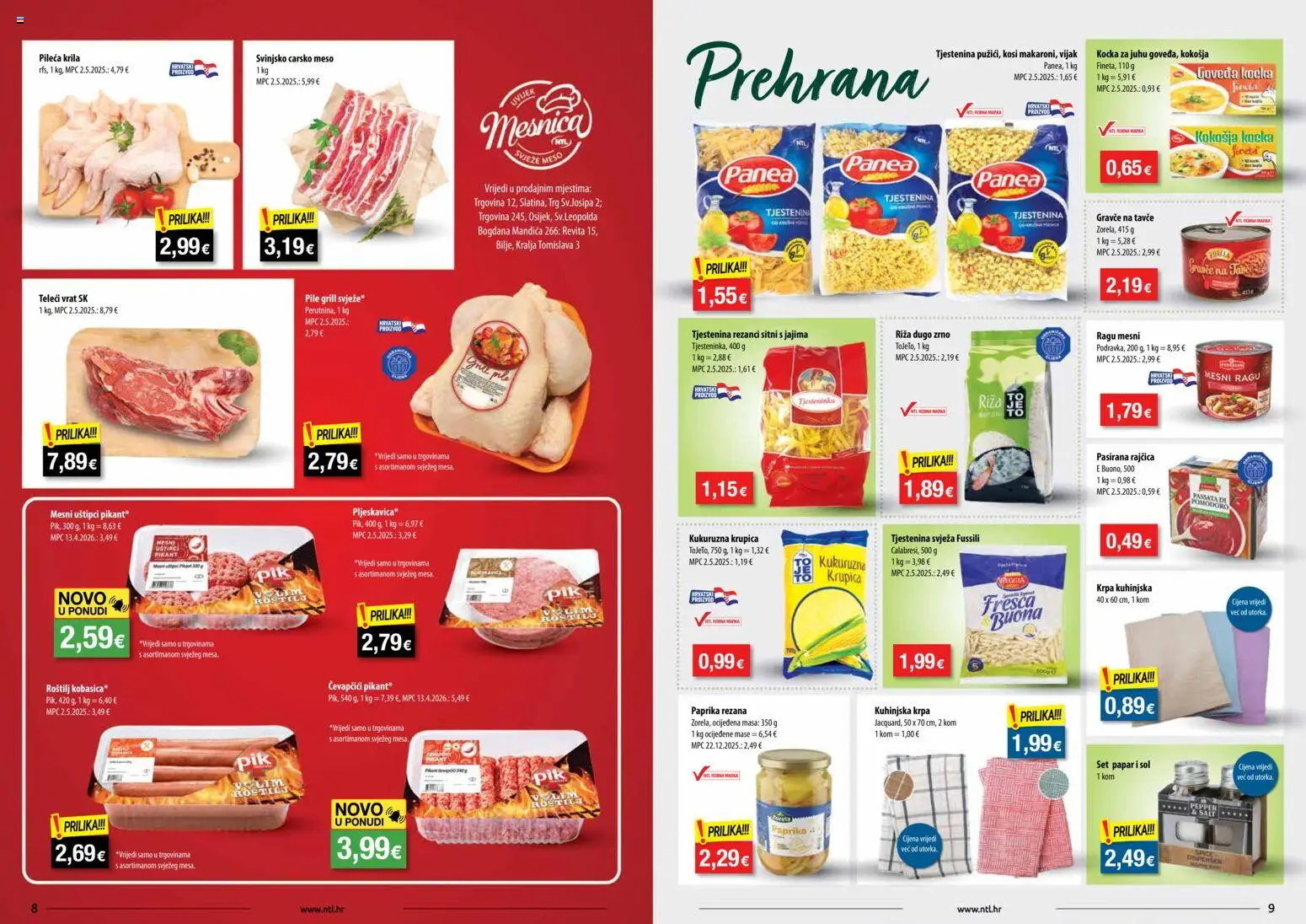 NTL katalog | vrijedi od 29.04.2026 | Stranica: 5 | Proizvodi: Krpa, Krupica, Tjestenina, Sol