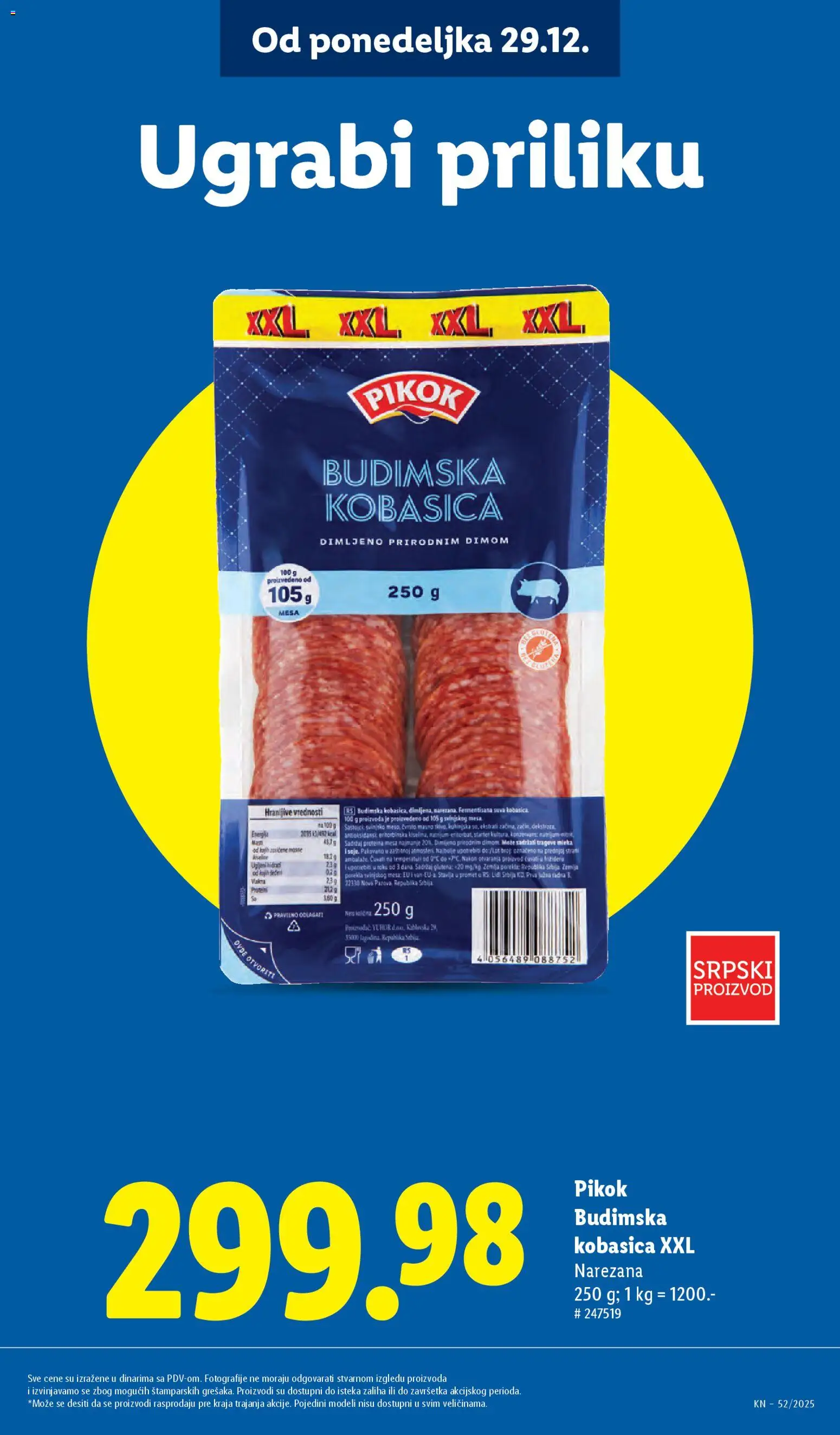 Lidl katalog - važi od 25.12.2025 | Strana: 13 | Proizvode: Zemlja, Budimska kobasica, Kobasica