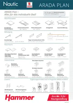 Hammer Zuhause - Arada Plan ab 06.10.2025 gültig | Seite: 4 | Produkte: Bad, Handtuchhalter, Waschtisch, Unterschrank