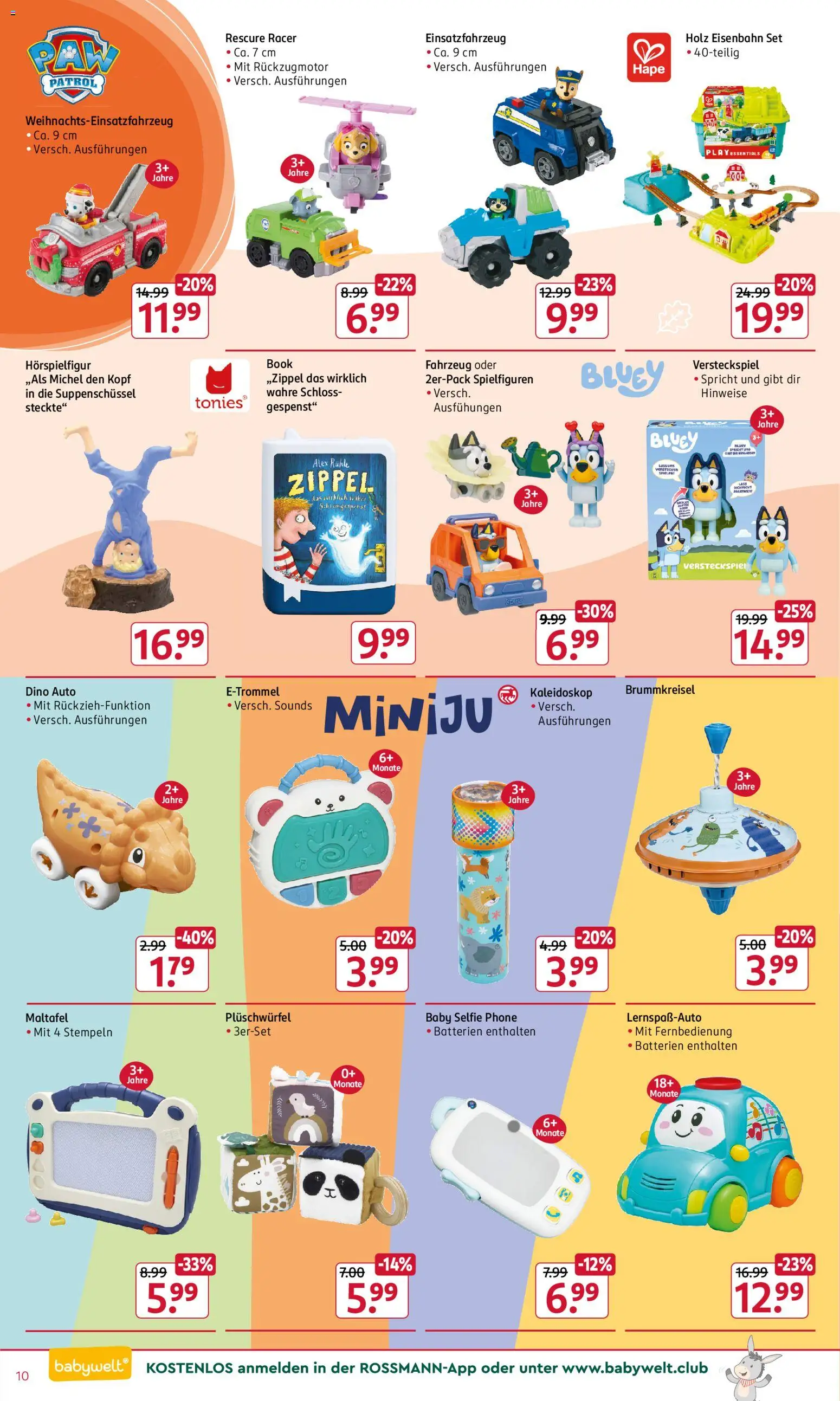 Rossmann Spiel & Spaß Aktion n im Herbst – gültig ab 03.11.2025 | Seite: 10 | Produkte: Top, Batterien, Audio