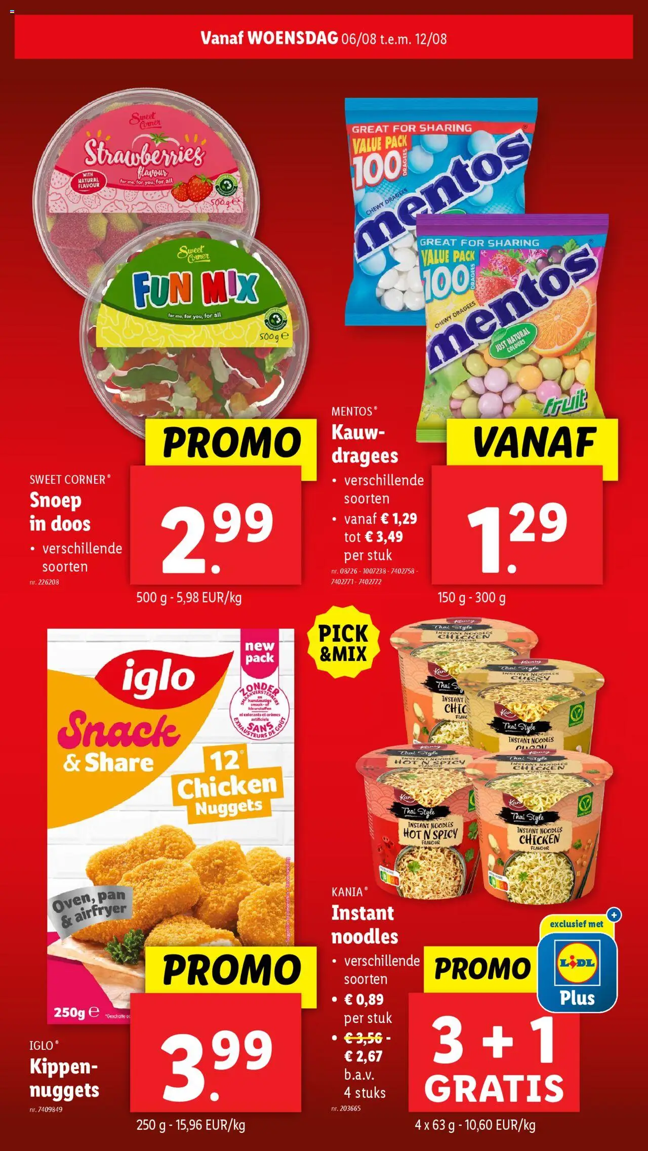  | Pagina: 11 | Producten: Chicken Nuggets, Fruit, Snoep, Pan