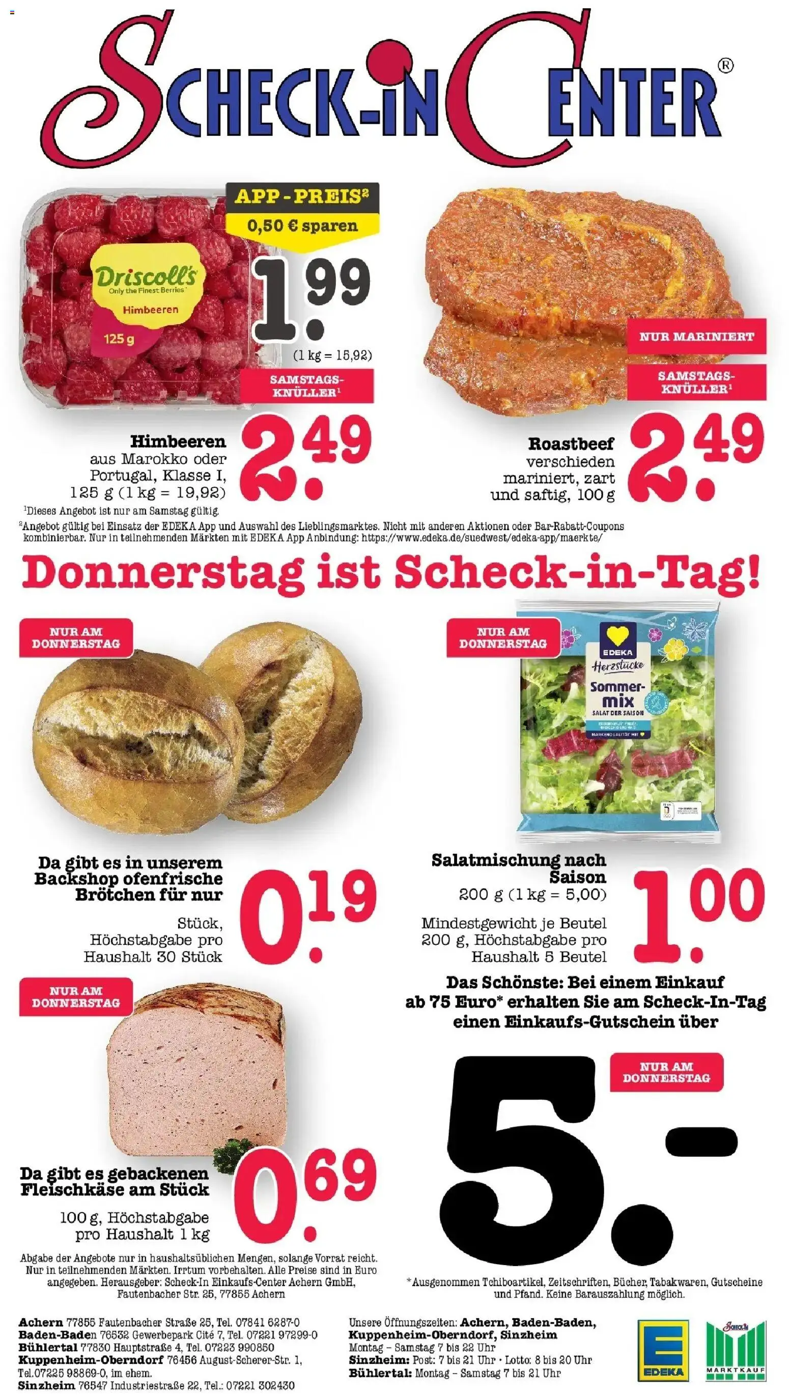 Edeka prospekt Bühlertal	 – gültig ab 05.04.2026 | Seite: 78 | Produkte: Himbeeren, Roastbeef, Salat, Uhr