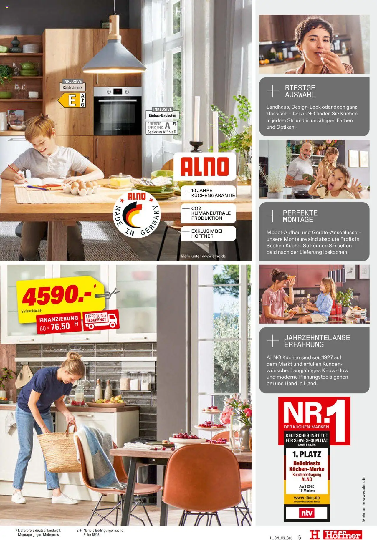 Höffner Prospekt Küchen - gültig ab dem 13.08.2025 | Seite: 5 | Produkte: Einbauküche, Kühlschrank, Kuchen