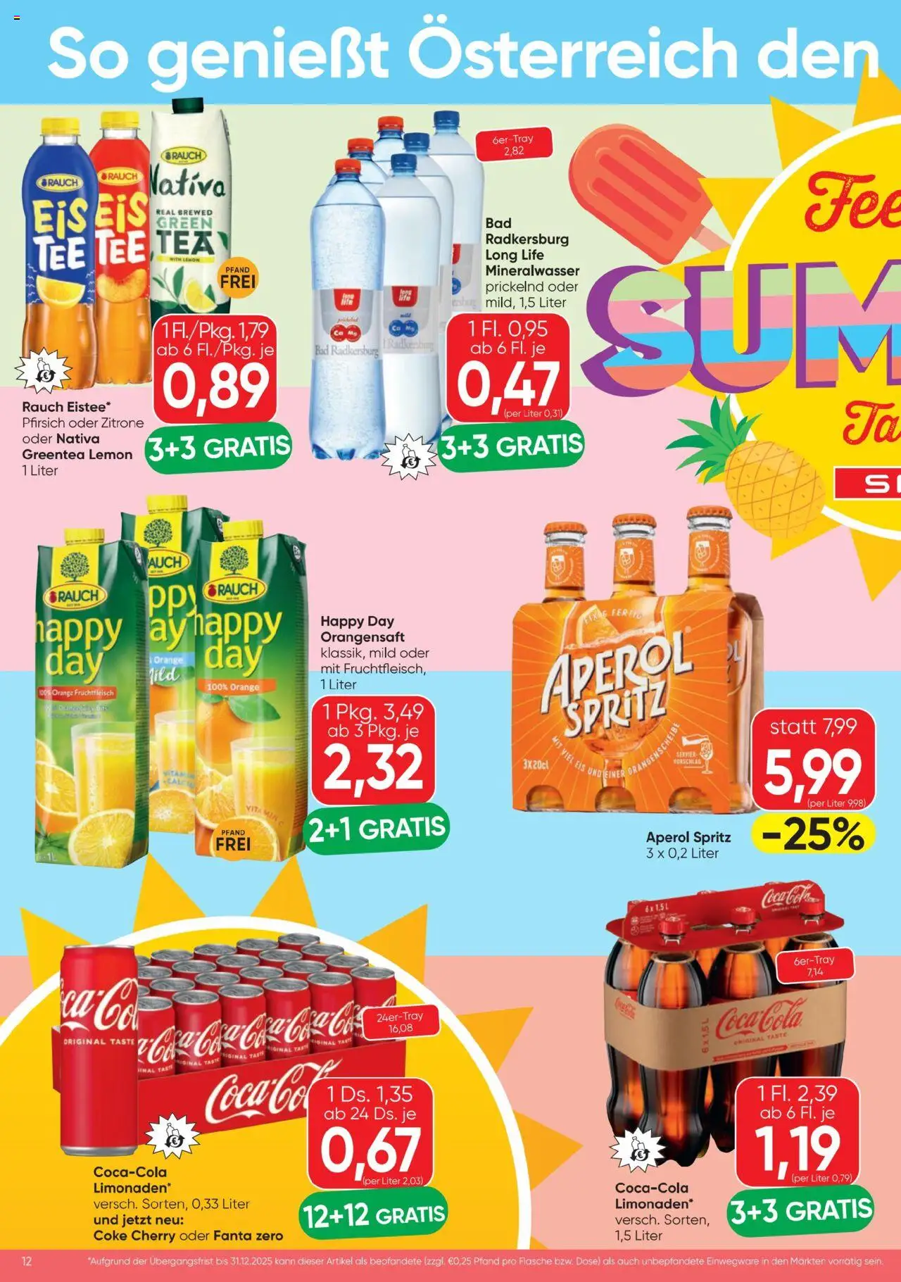 Spar Flugblatt gültig ab 14.08.2025 | Seite: 12 | Produkte: Zitrone, Pfirsich, Bad, Tee