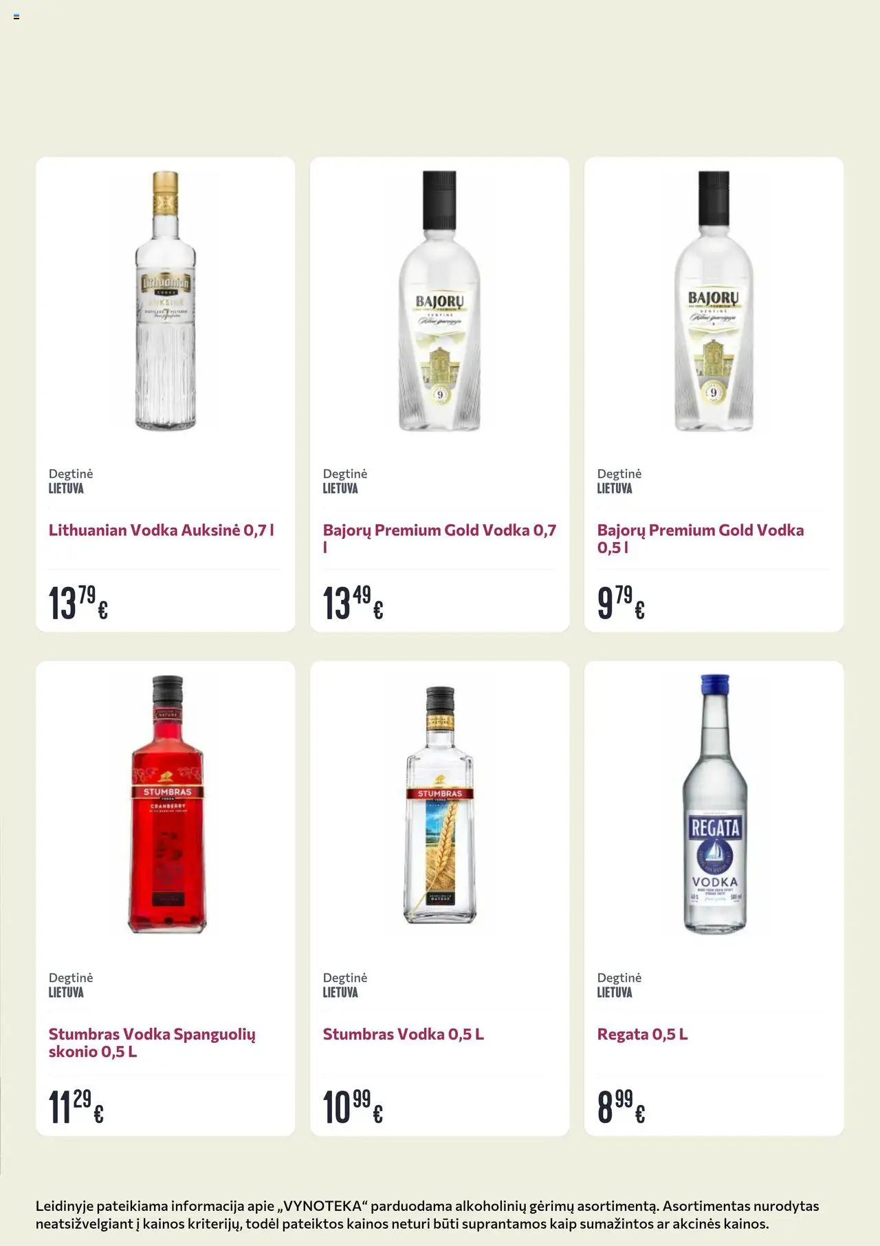 VYNOTEKA - Leidinys - Gėrimų│galioja nuo 11.08.2025 | Puslapis: 4 | Prekių: Degtinė